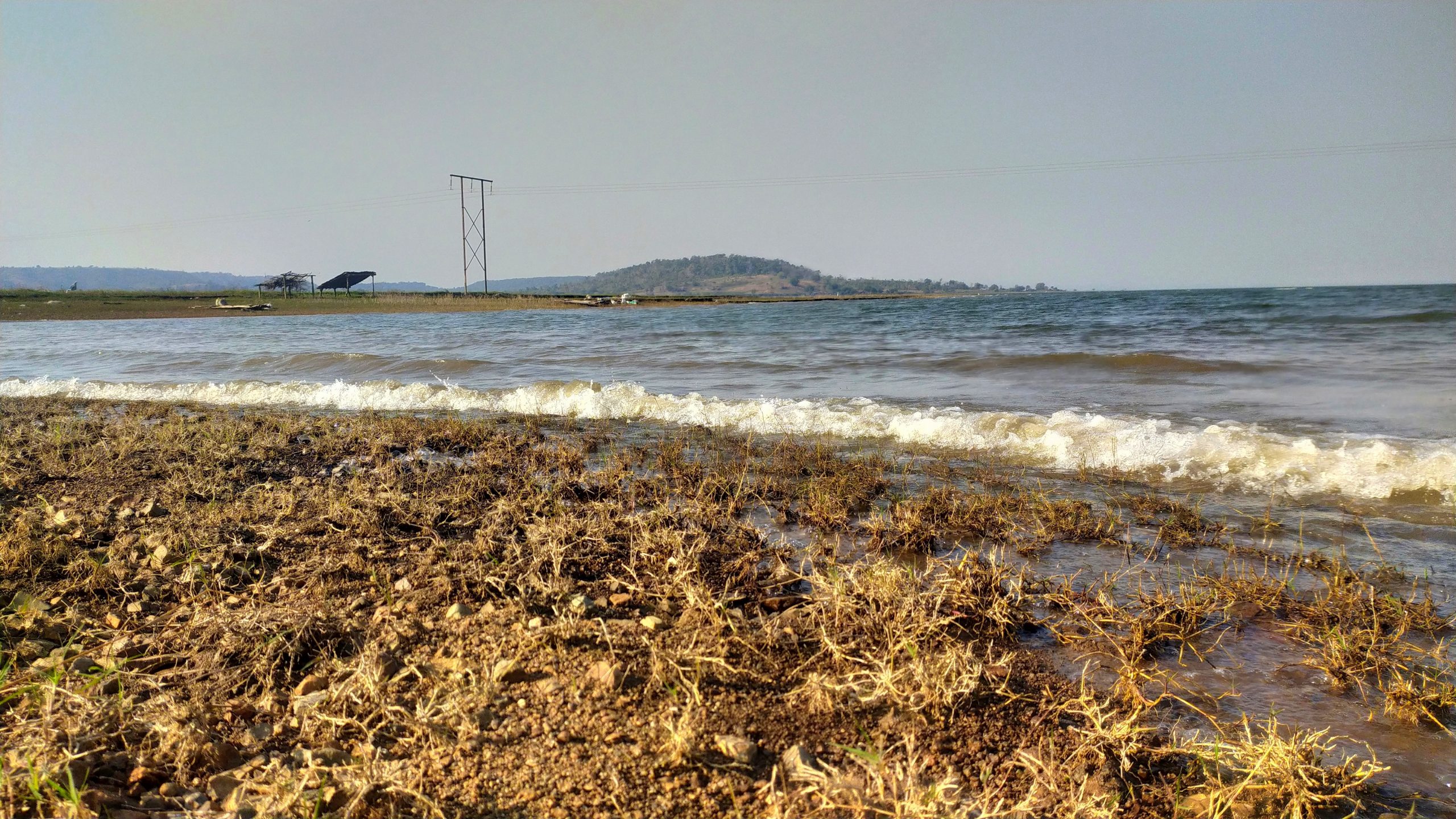 Sea waves reaching the shore