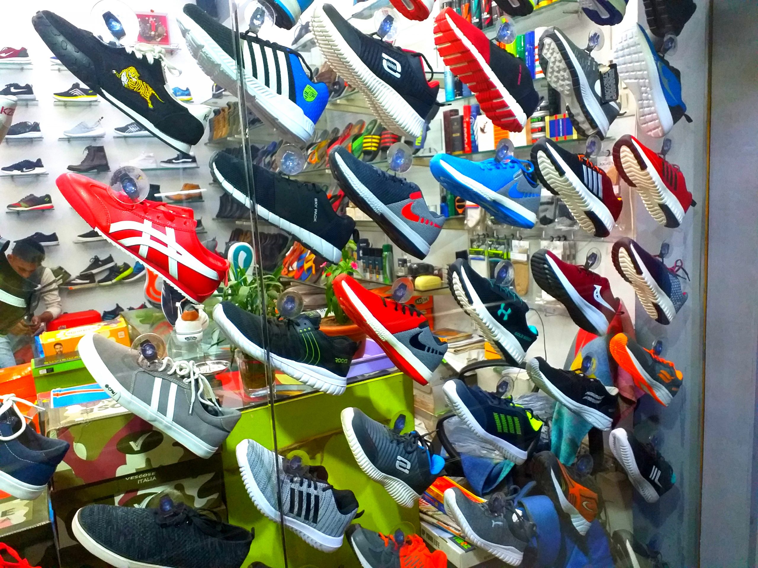 Shoes in a store