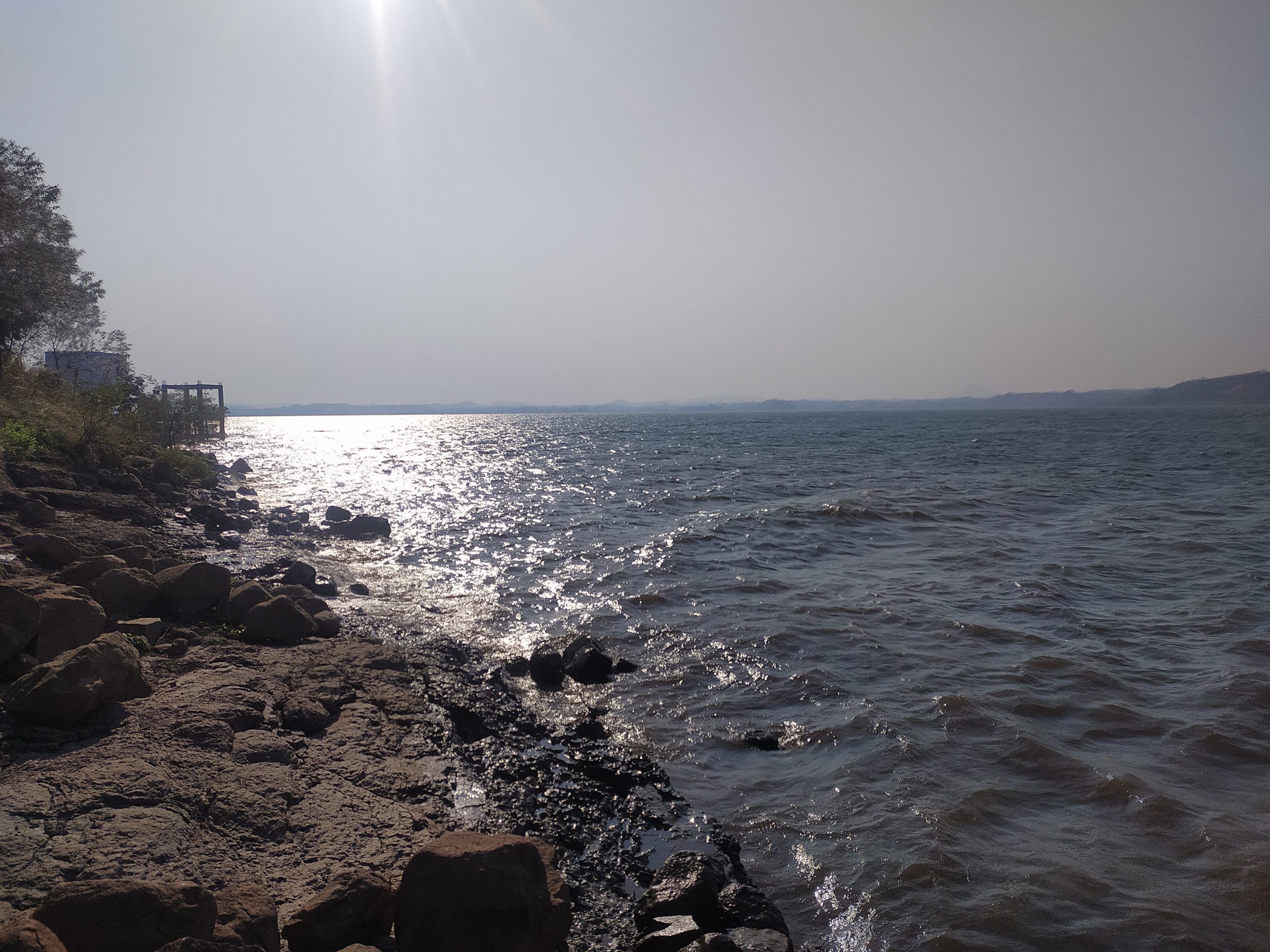 Sunrays falling on sea water