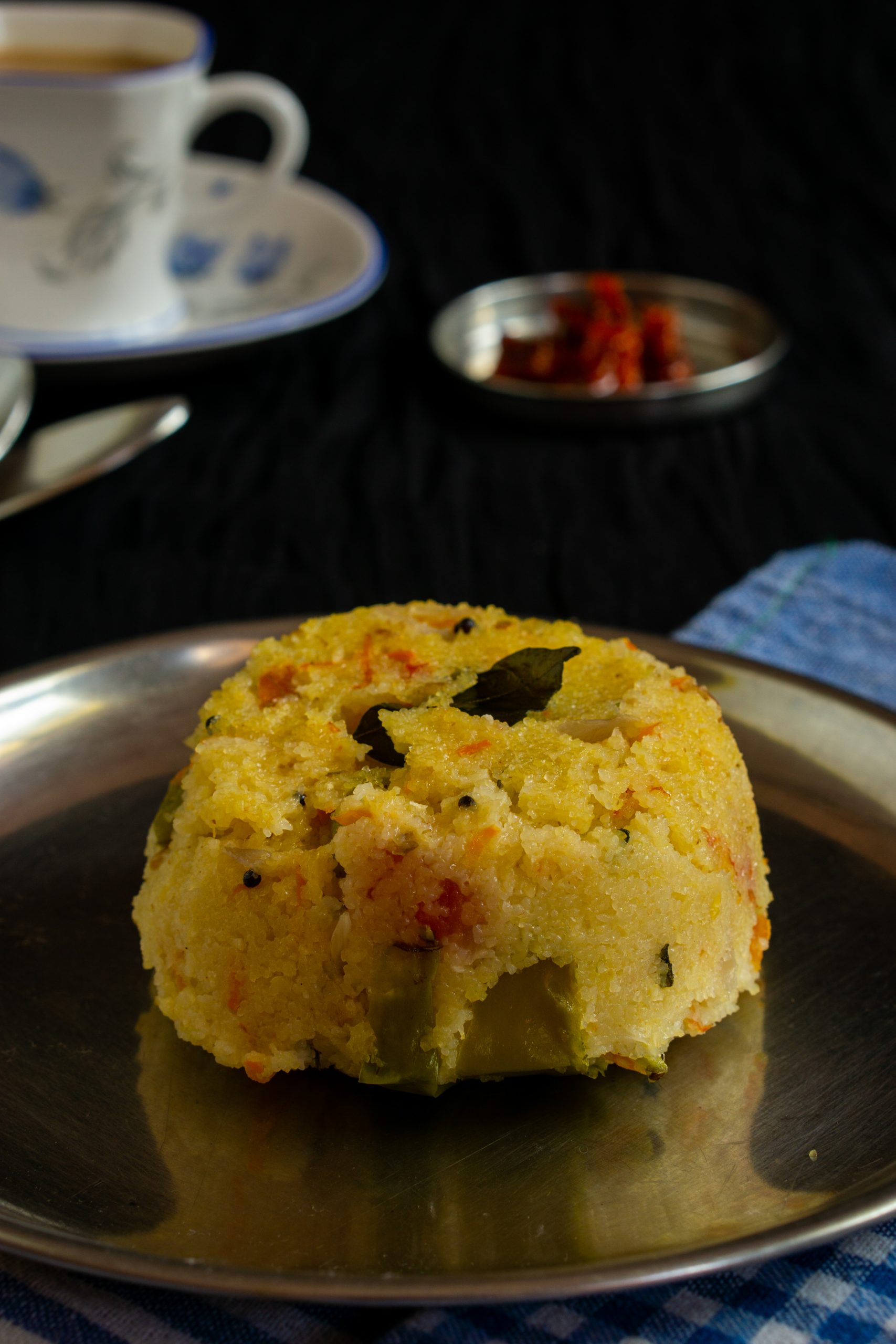 Upma food dish in a plate