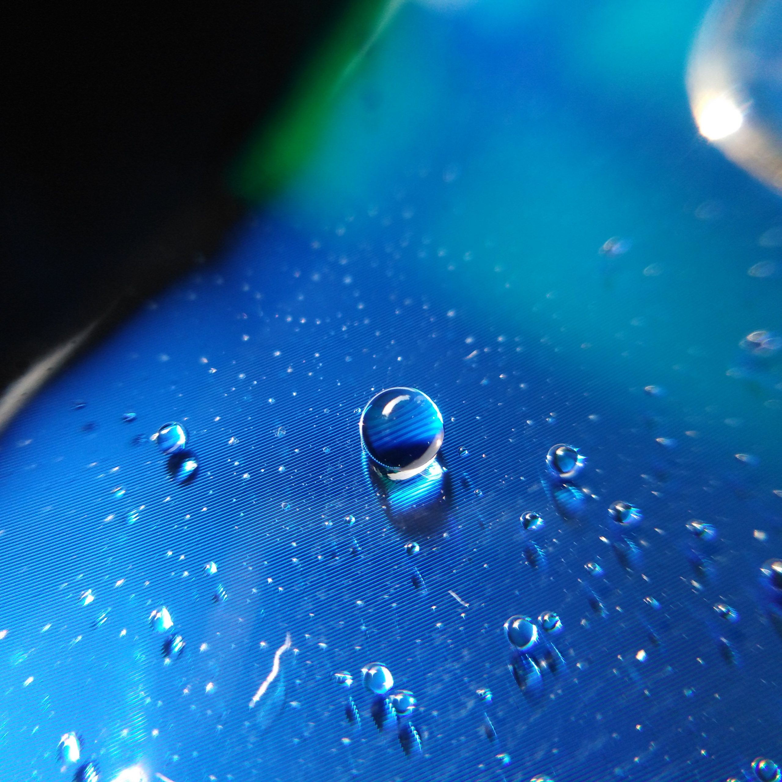 Water drops on phone case