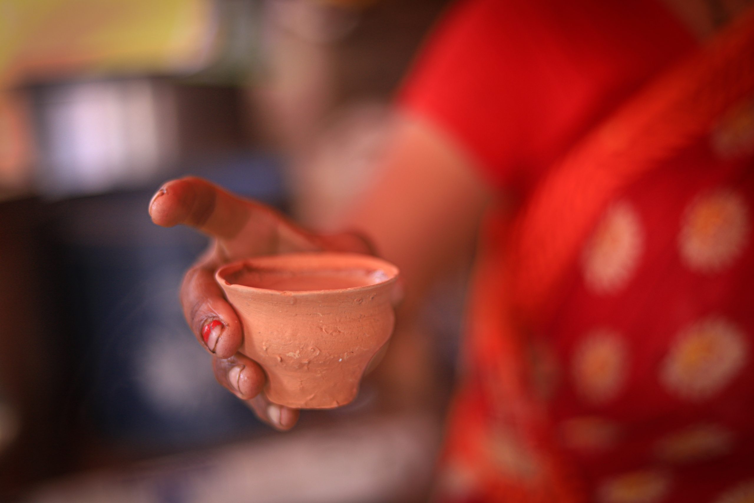 Tea in clay pot