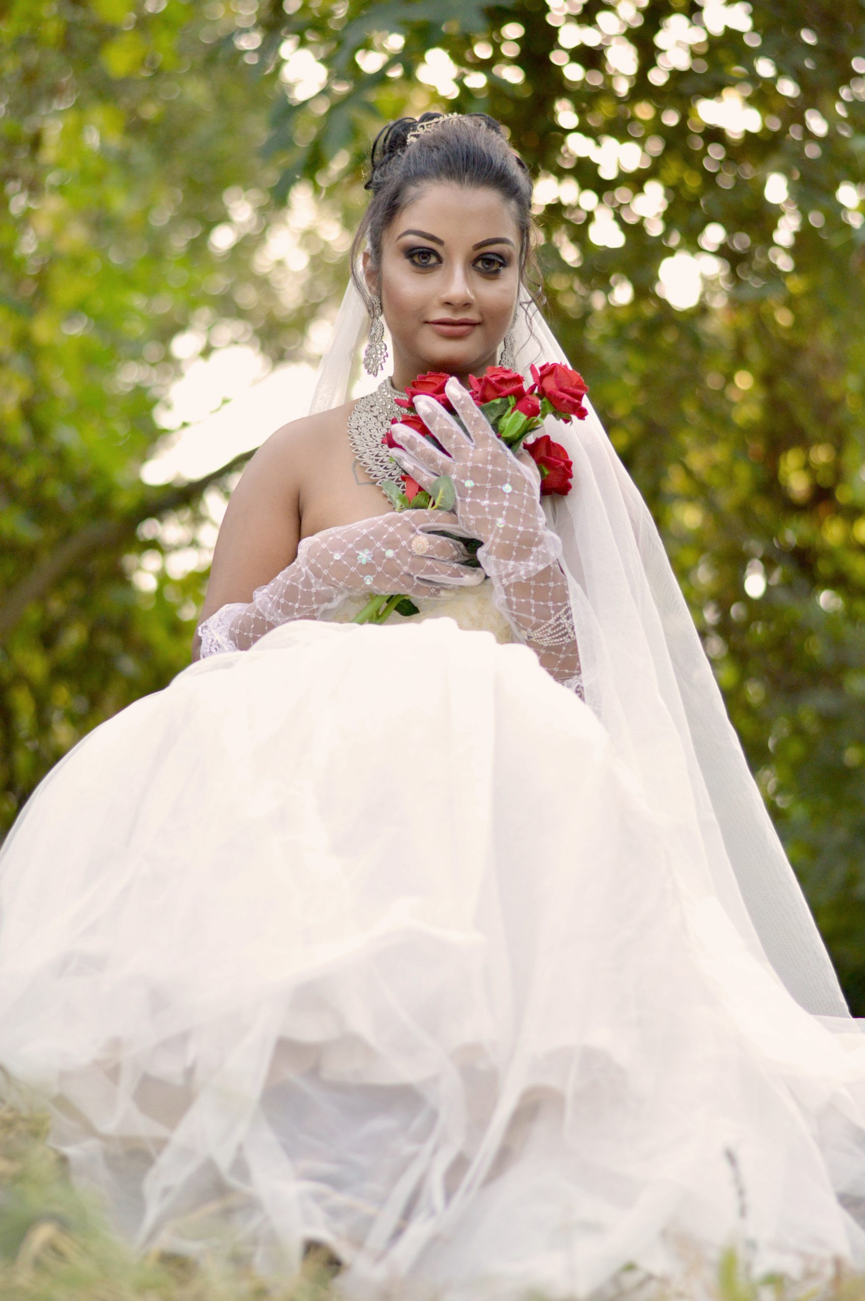 bride posing