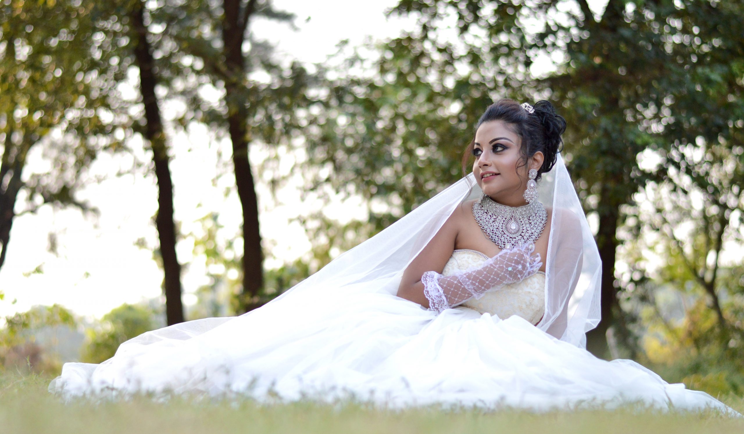 bride posing