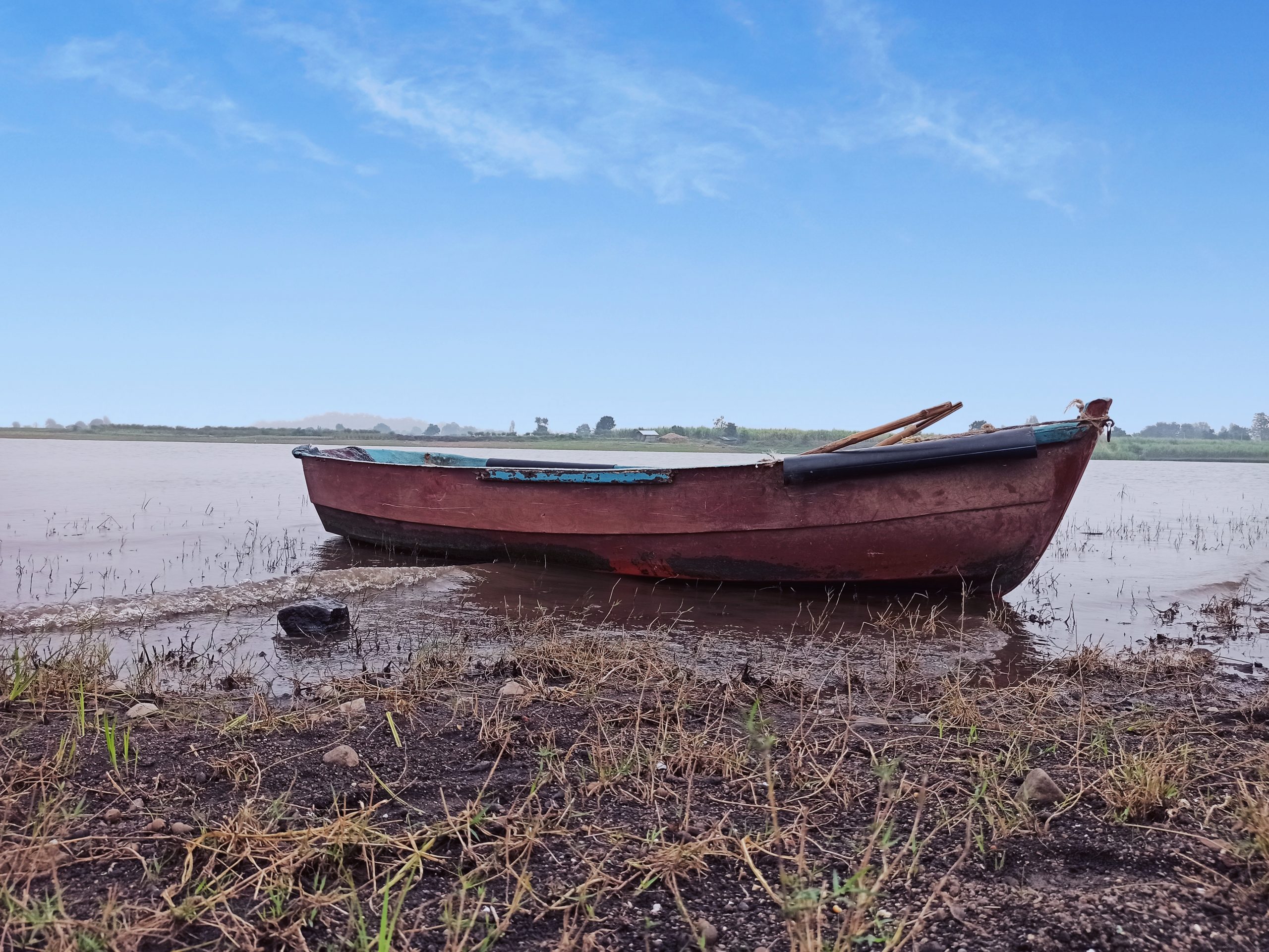 A boat at a shore