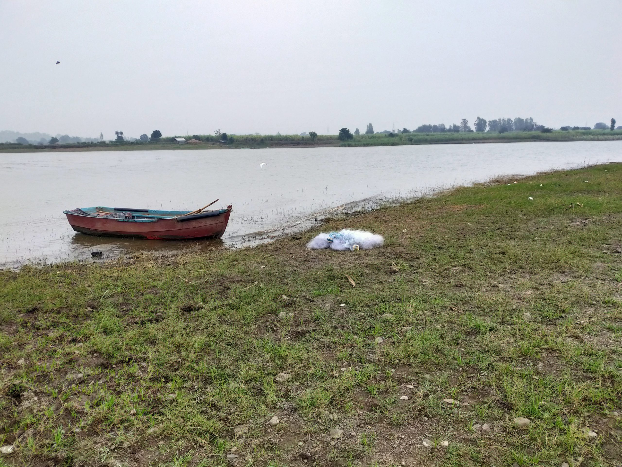 A boat at riverbank