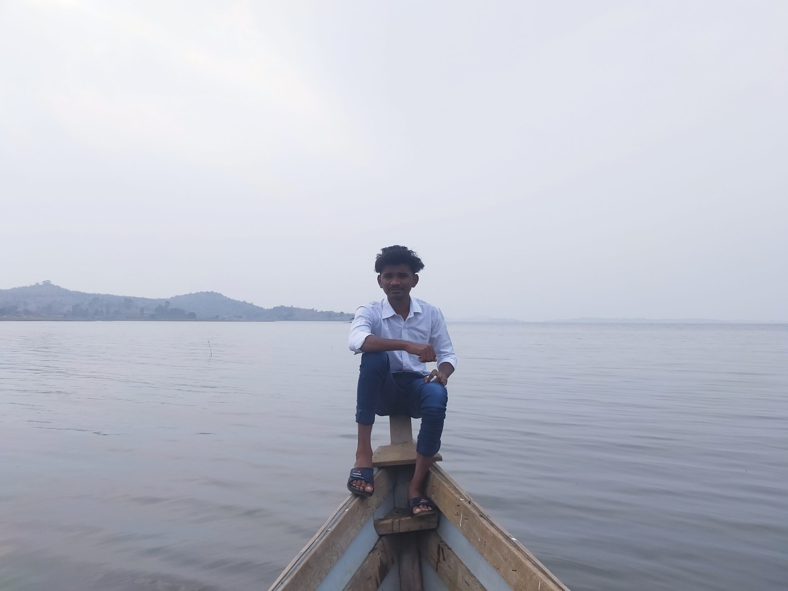 A boy on a boat
