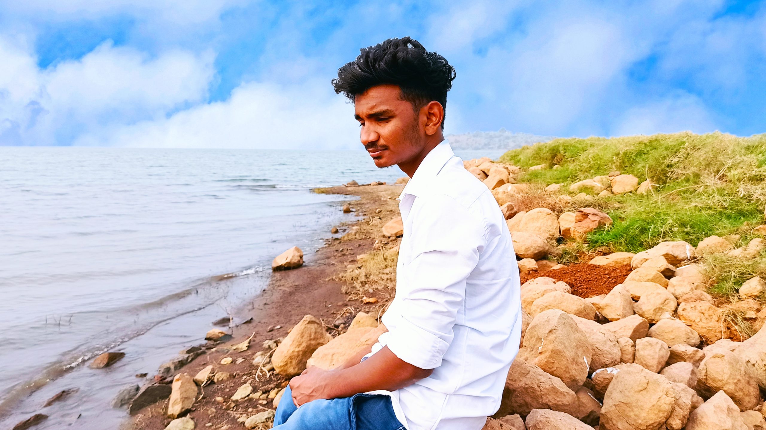 A boy on a beach