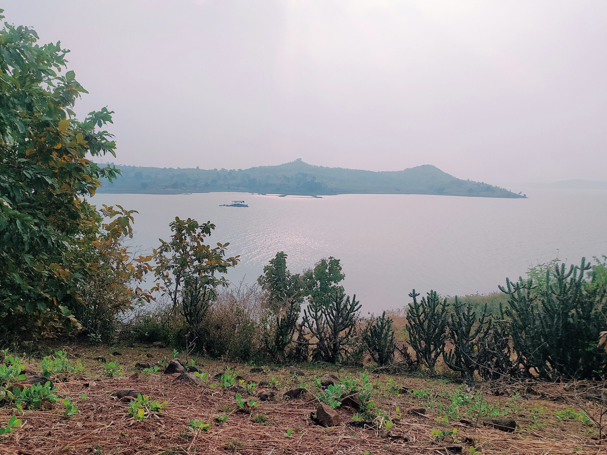 A lake and mountains