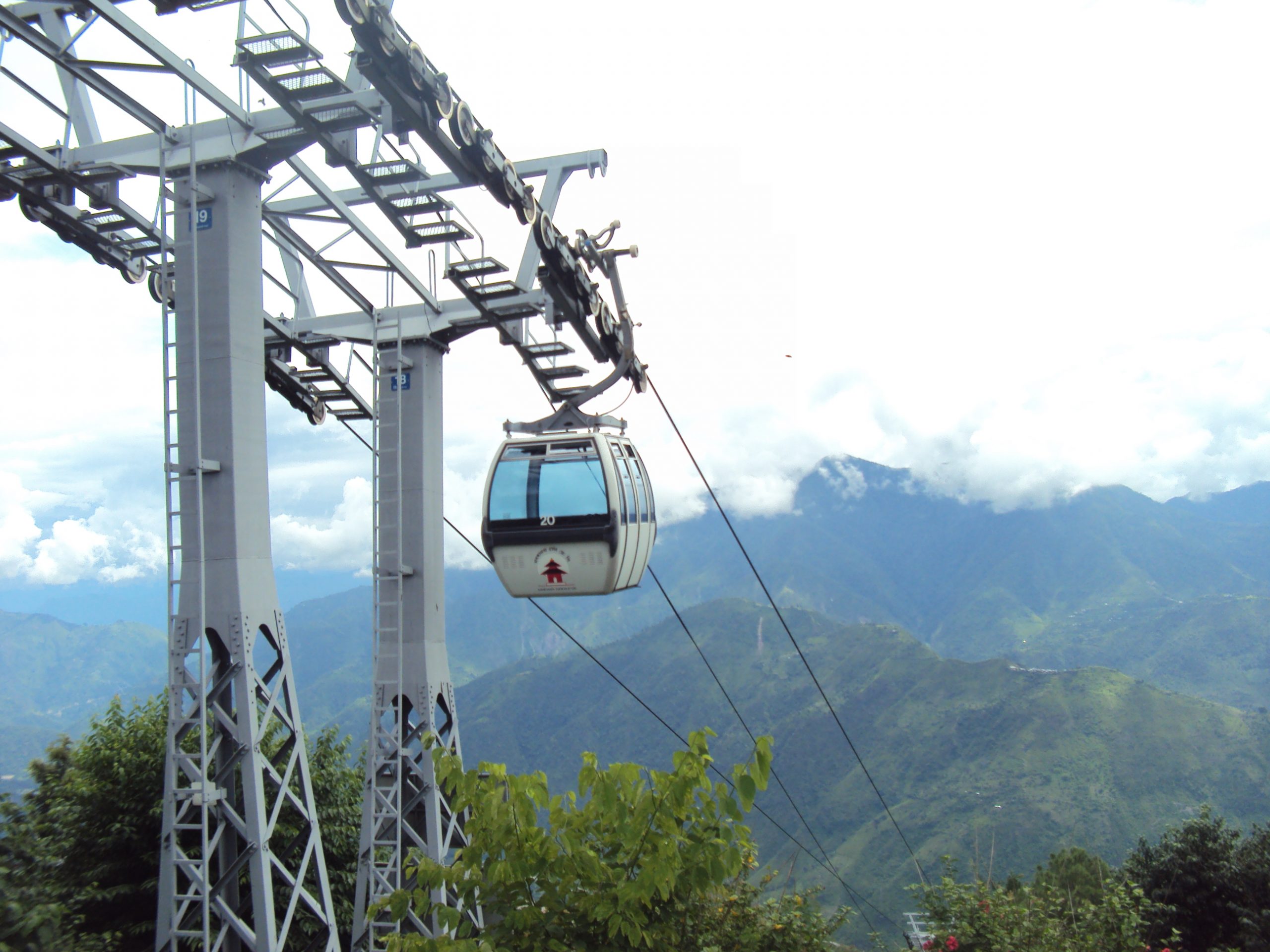 A ropeway in Manakamna temple, Nepal