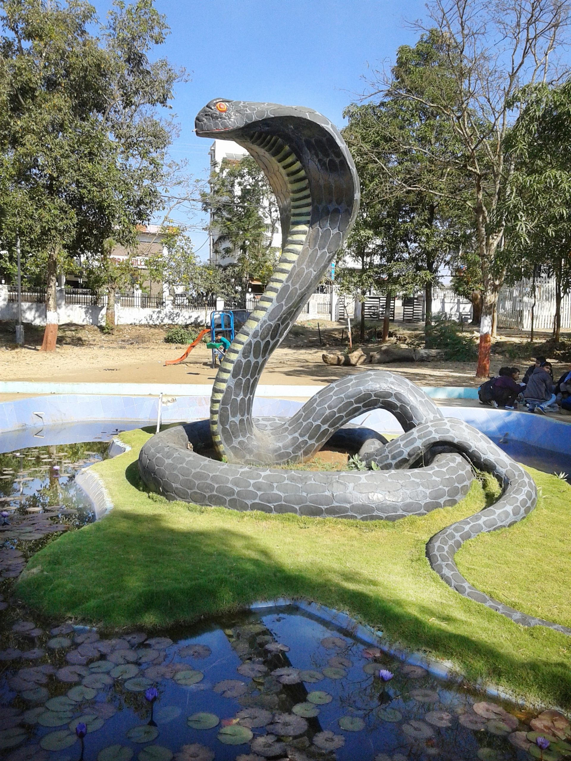 A statue of a snake