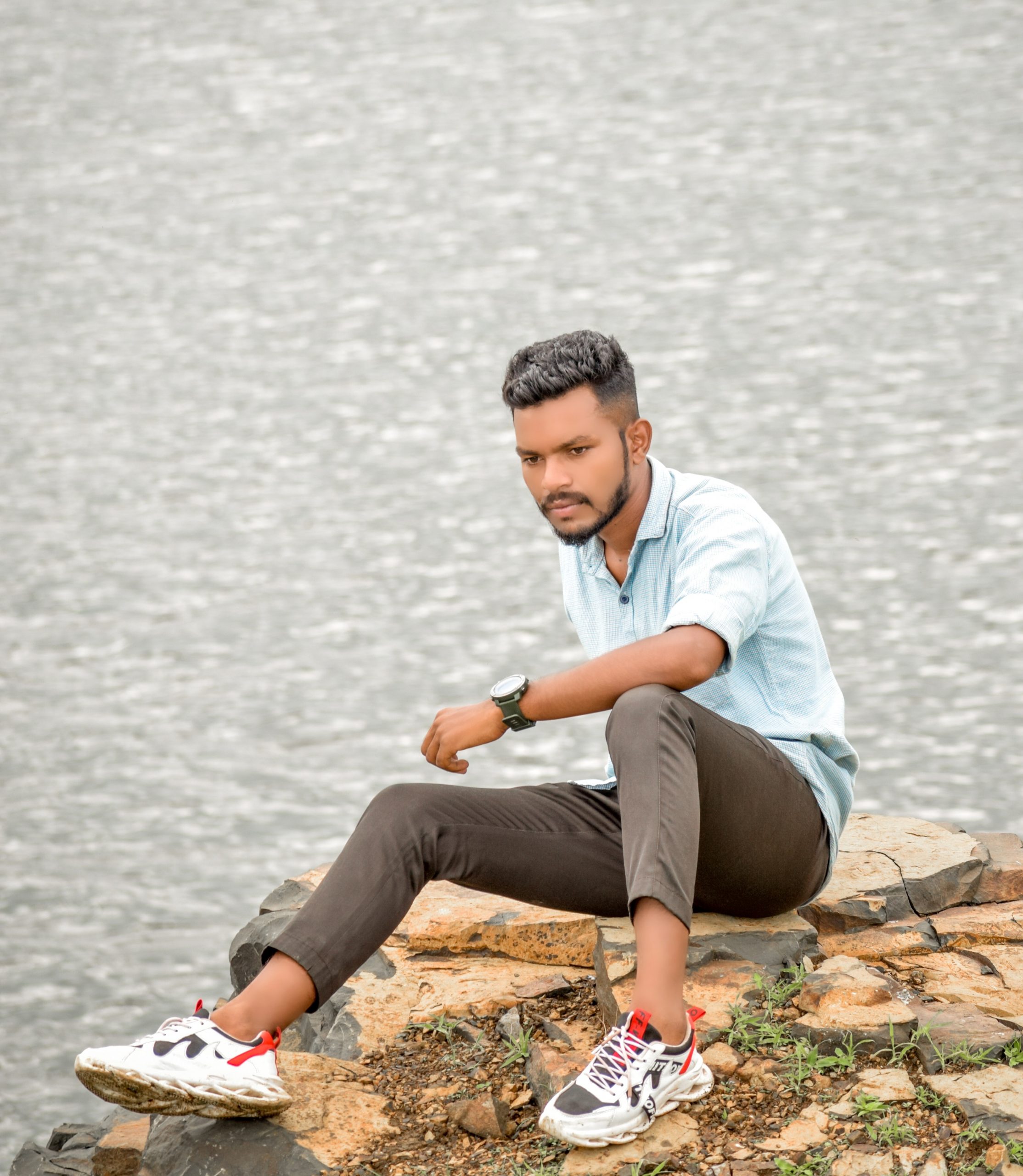 A boy at seashore