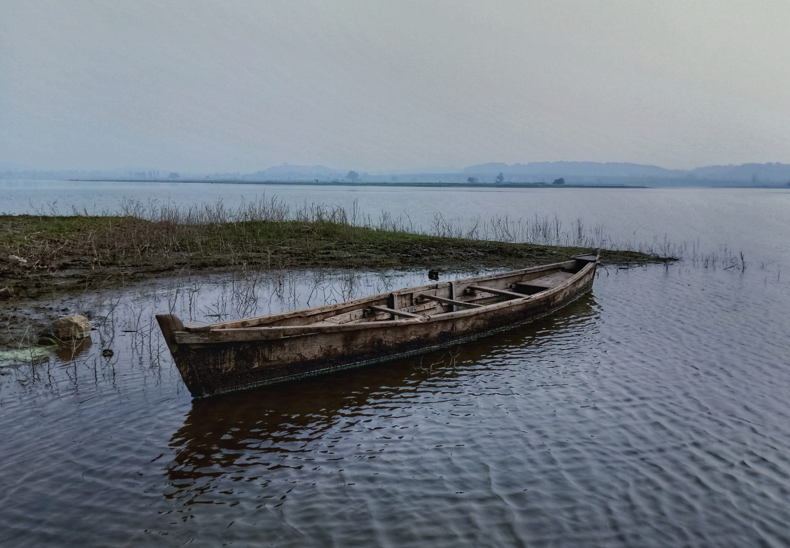 A boat in water