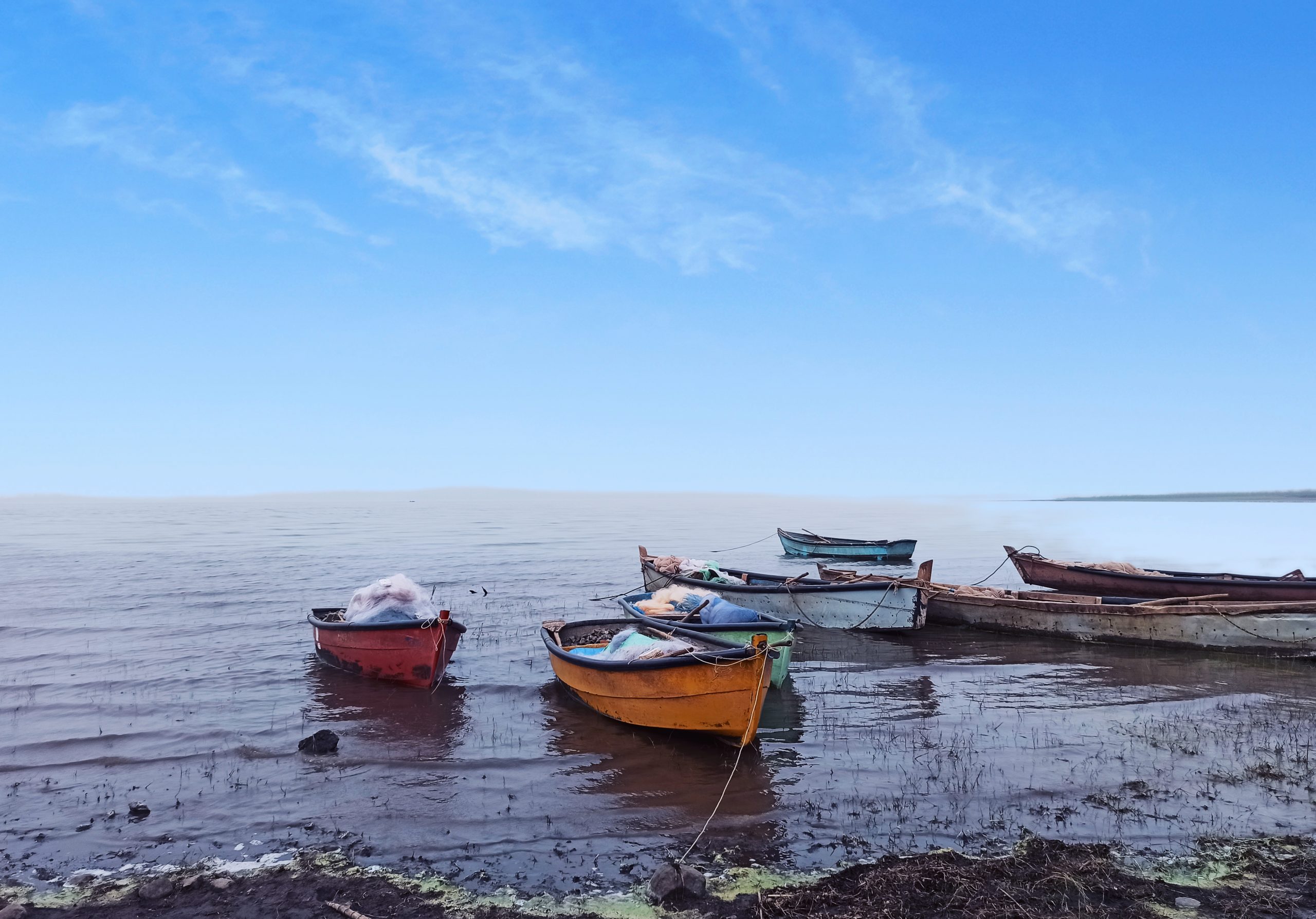 Fishing boat at seashore