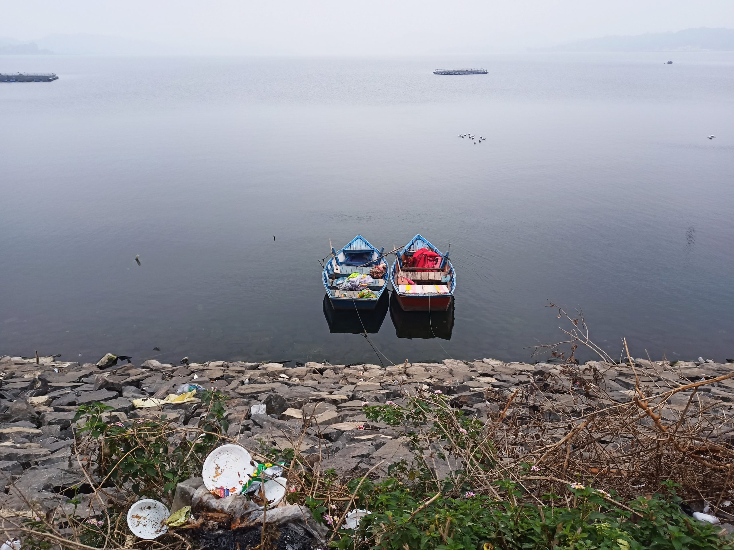 Boats at a seashore