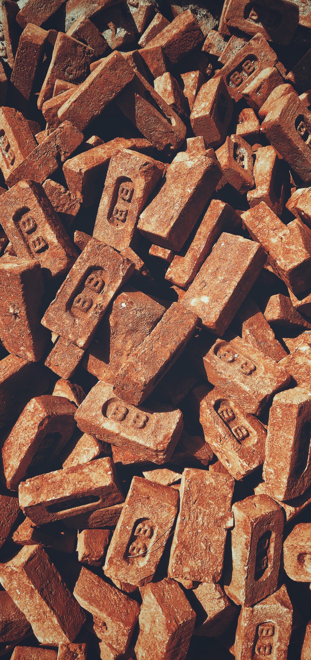 Bricks at construction site