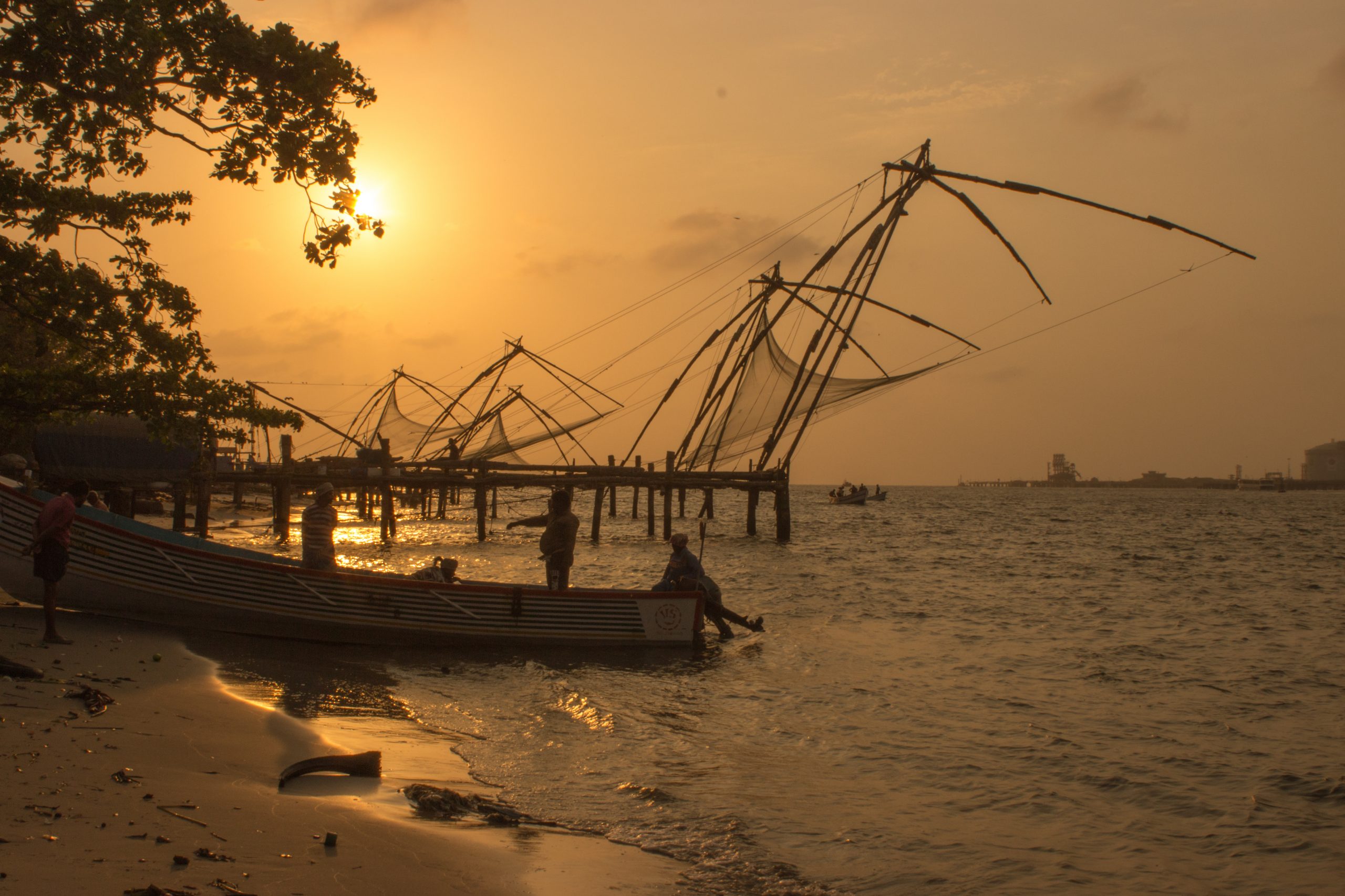 Fishing Nets at beach in Kochi
