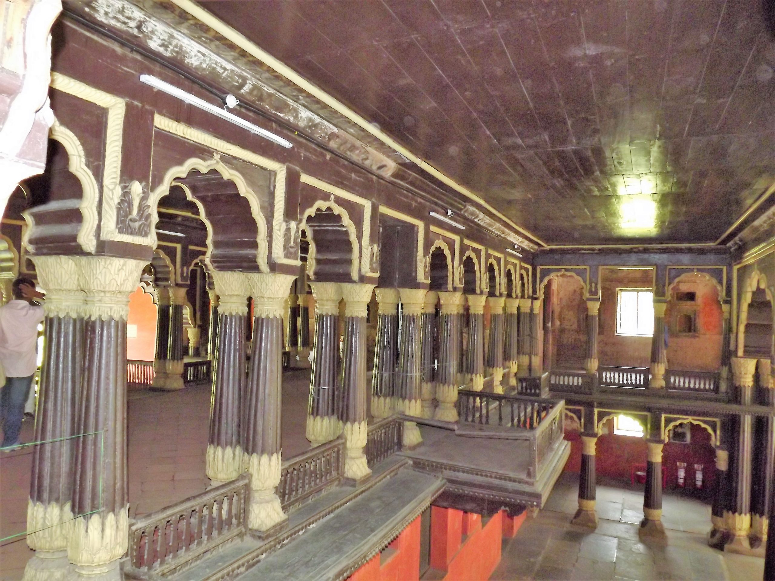 Interior of Tipu Sultan palace in Bangalore