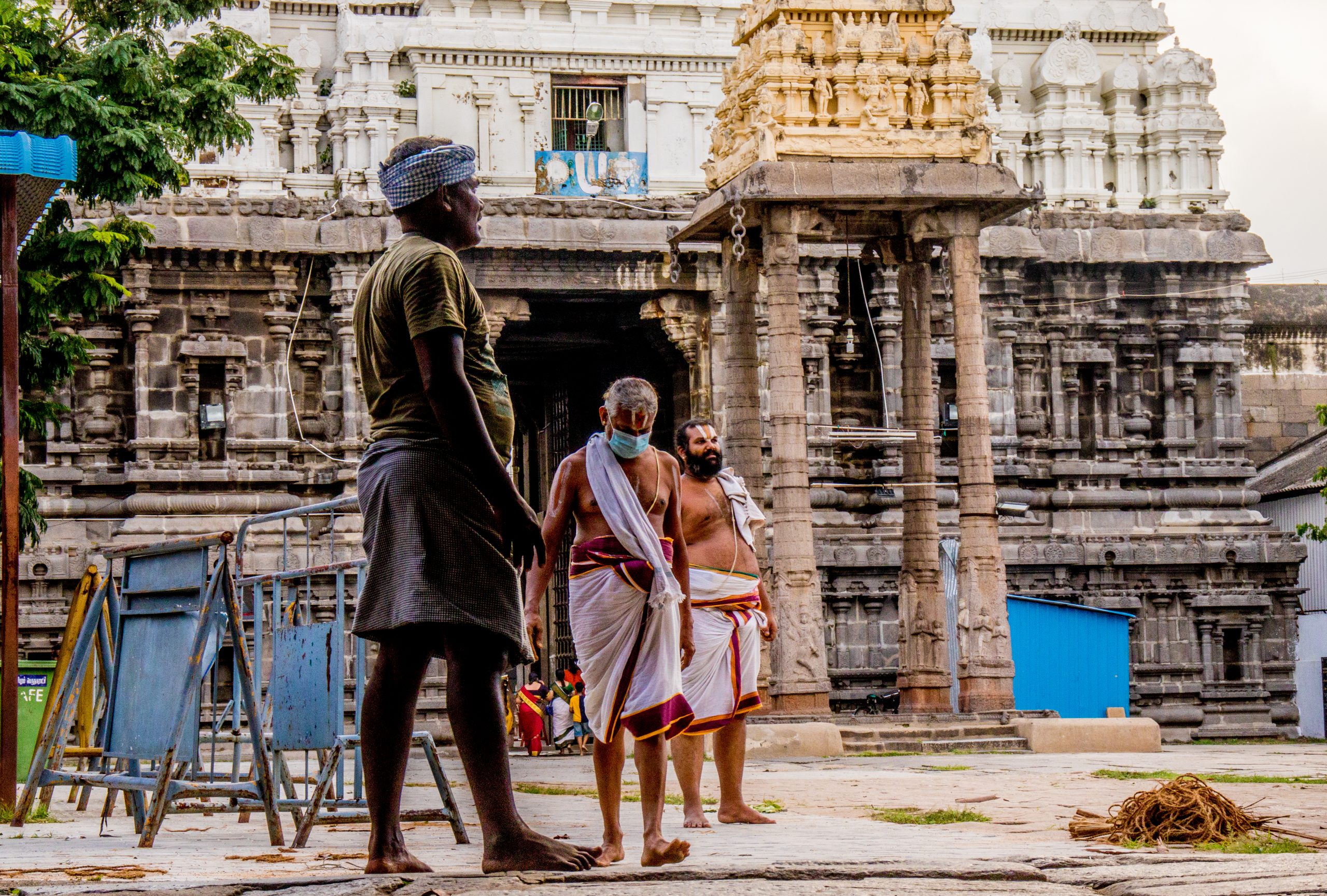 Sant outside temple