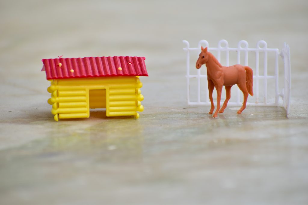 Toy horse and house PixaHive