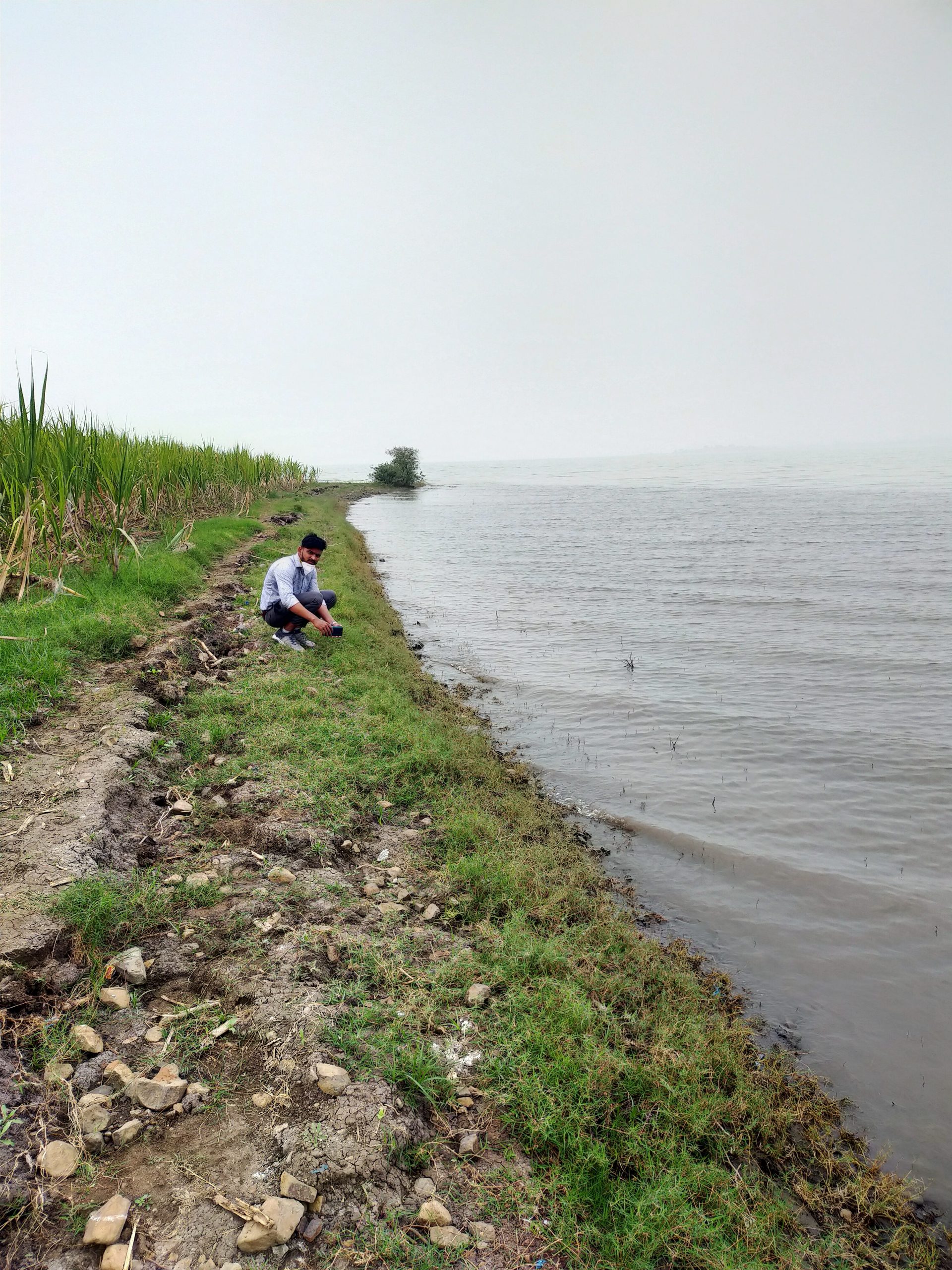 A boy on seashore