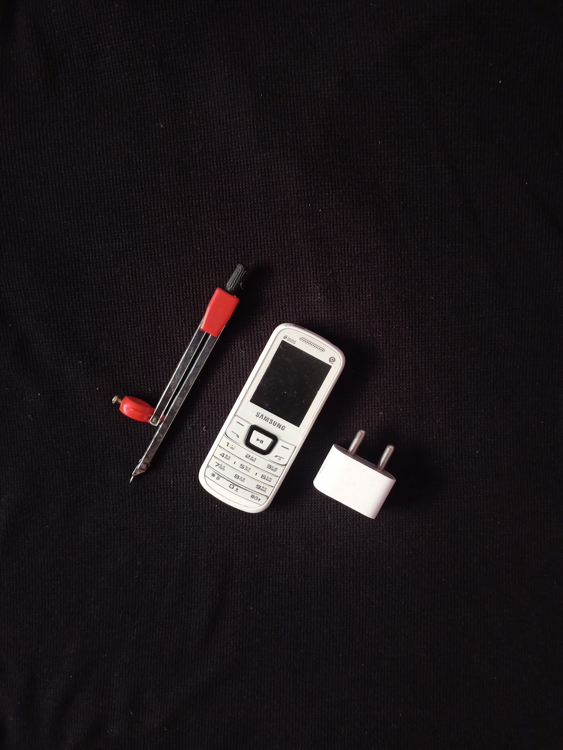 Phone, compass and charger
