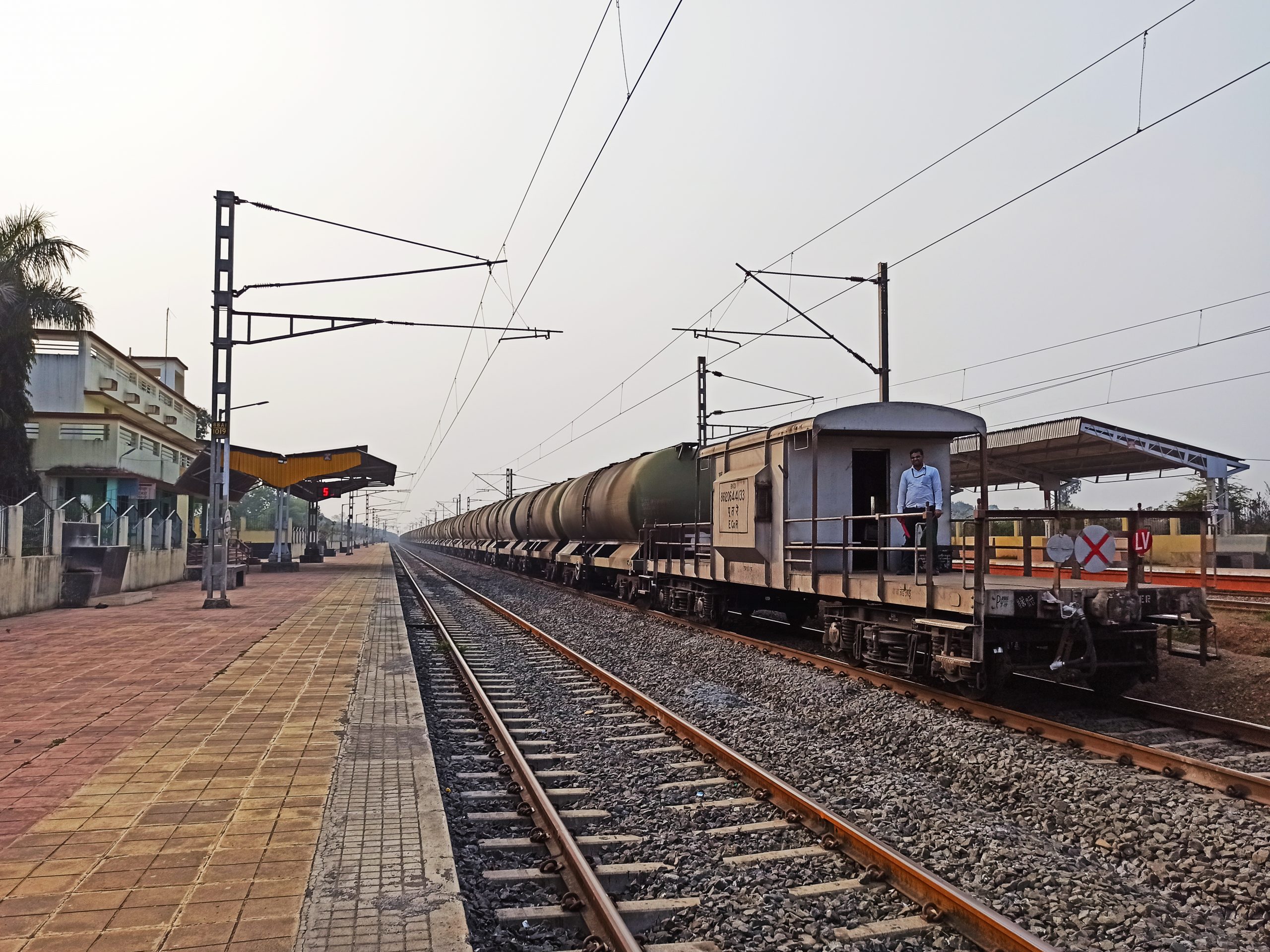 train on railway station