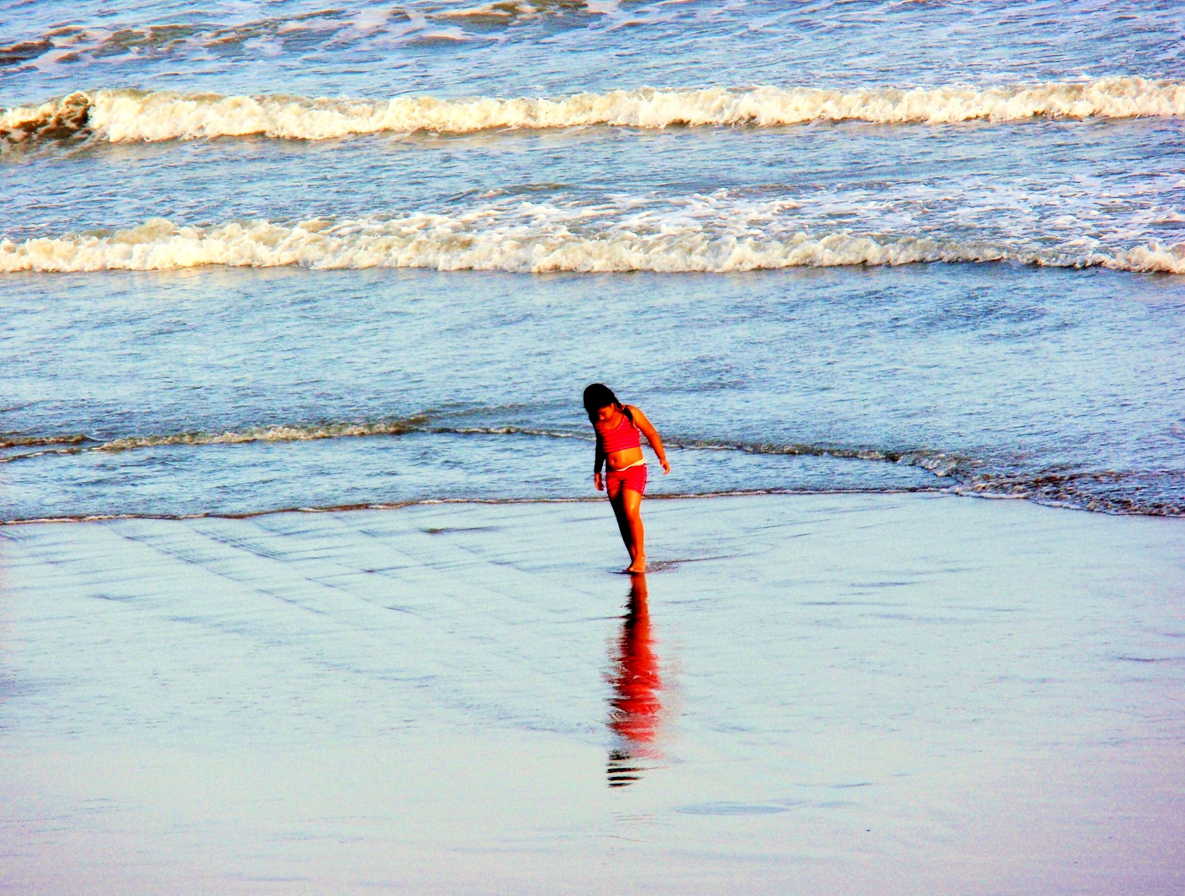 A girl on a beach