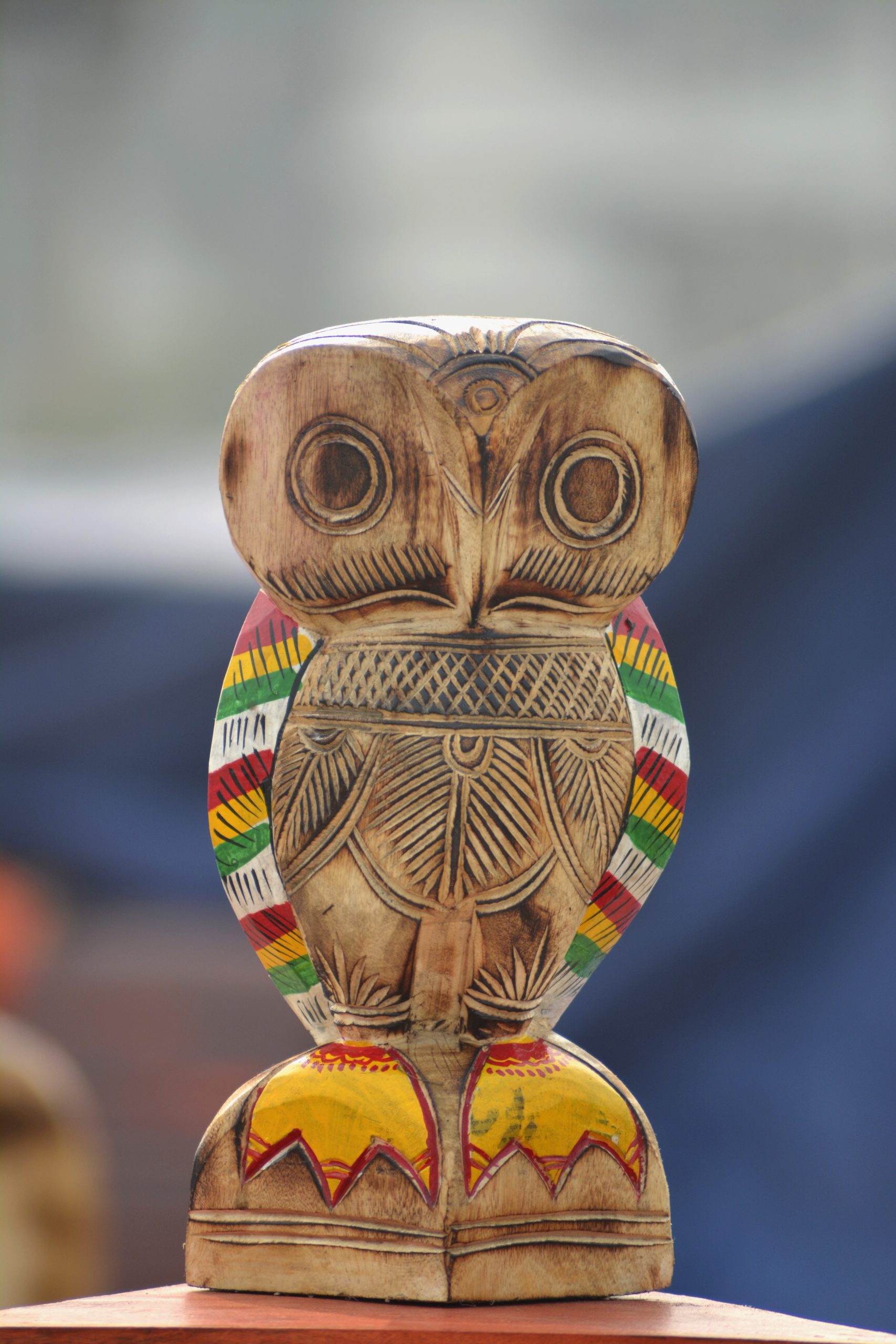 A wooden owl