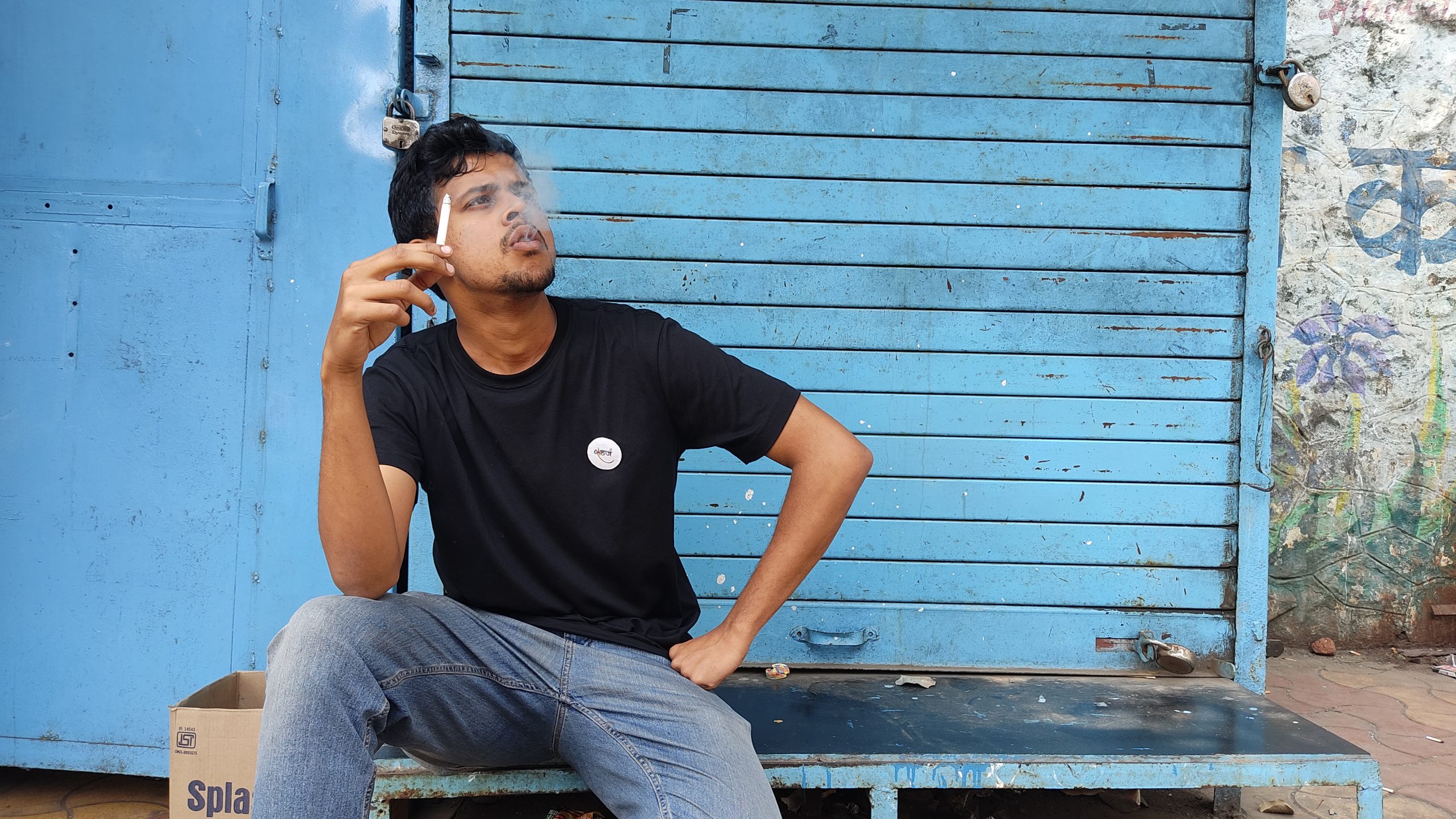 Boy smoking