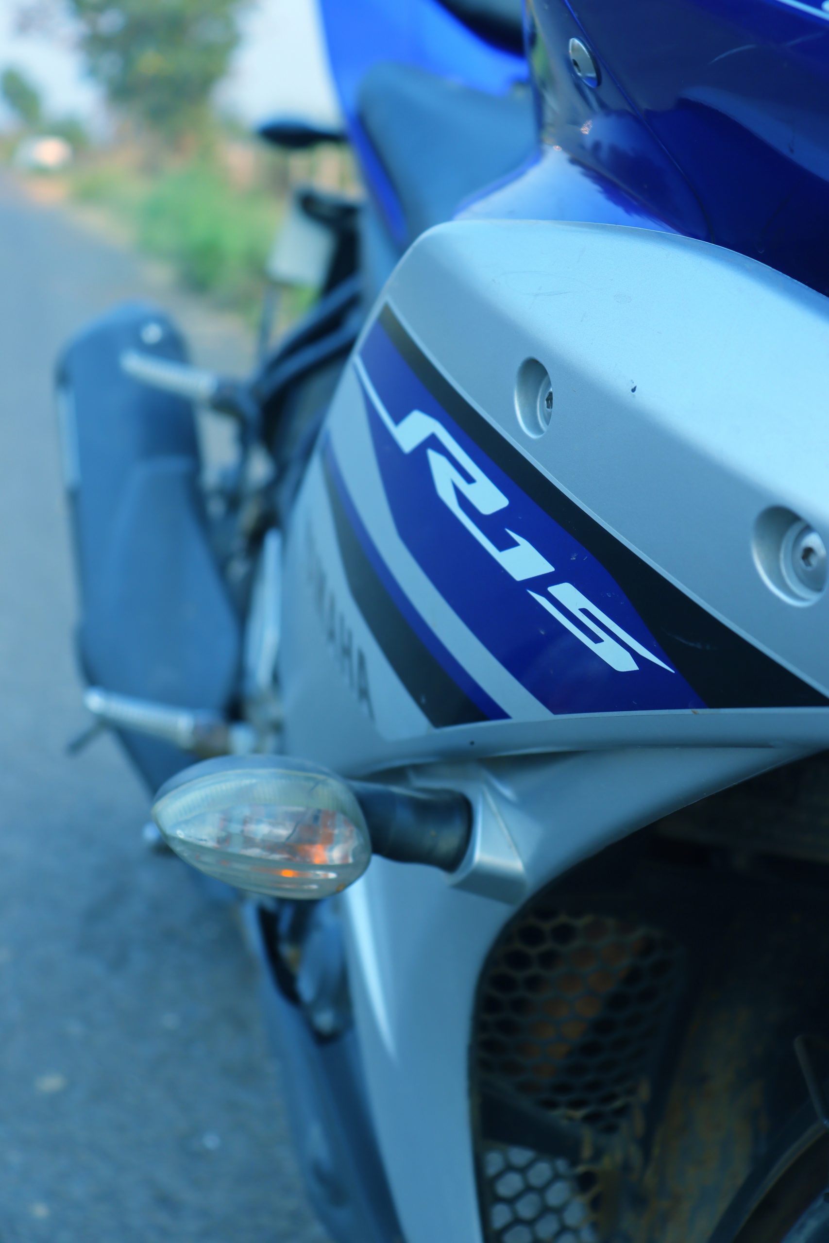 Close view of R15 bike