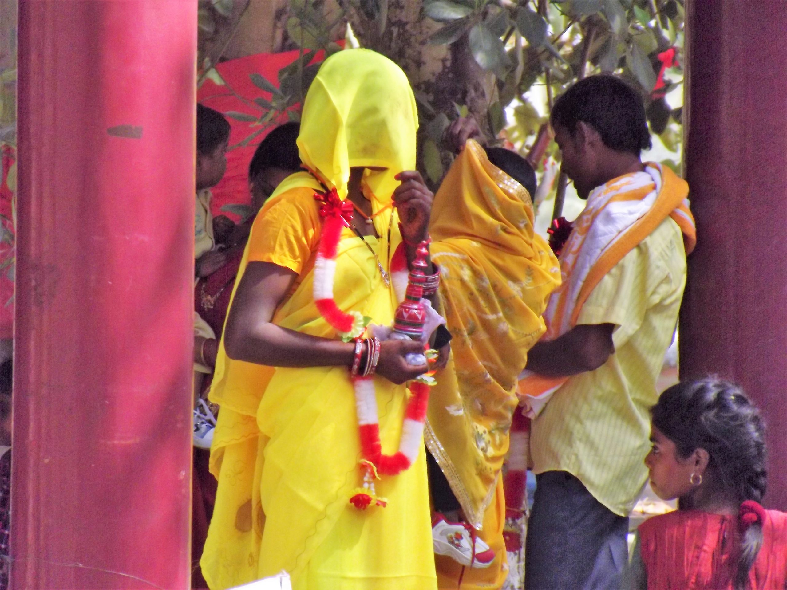 Woman hiding her face