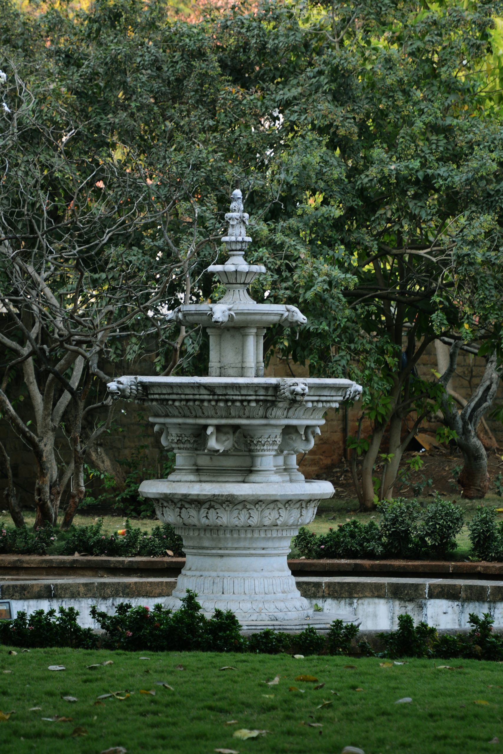 Portrait of a carved fountain