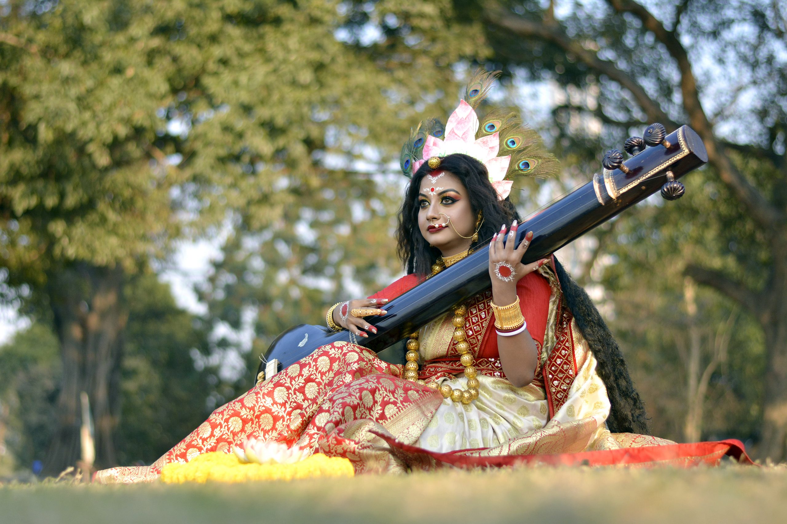 Goddess Sarasvati with Veena