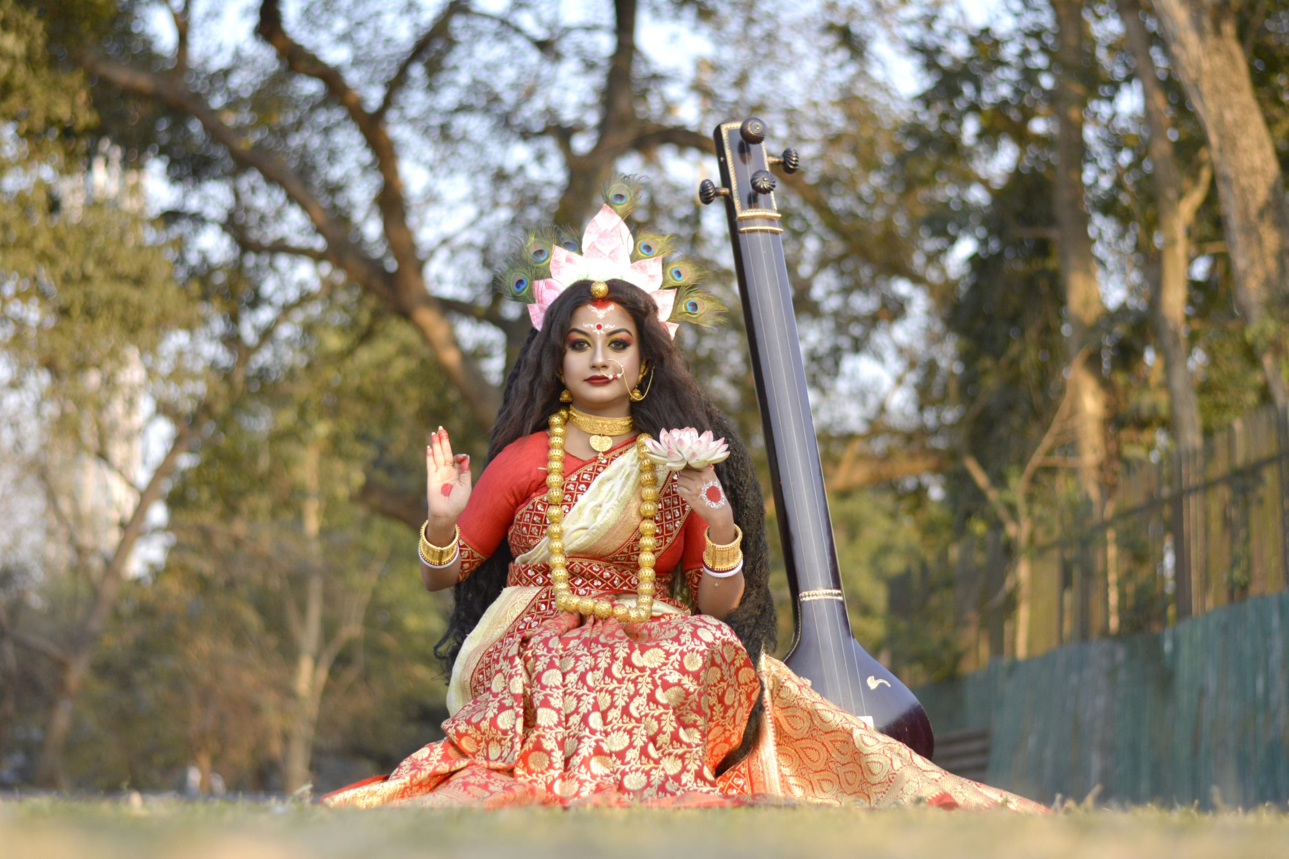 Goddess Sarasvati with Veena