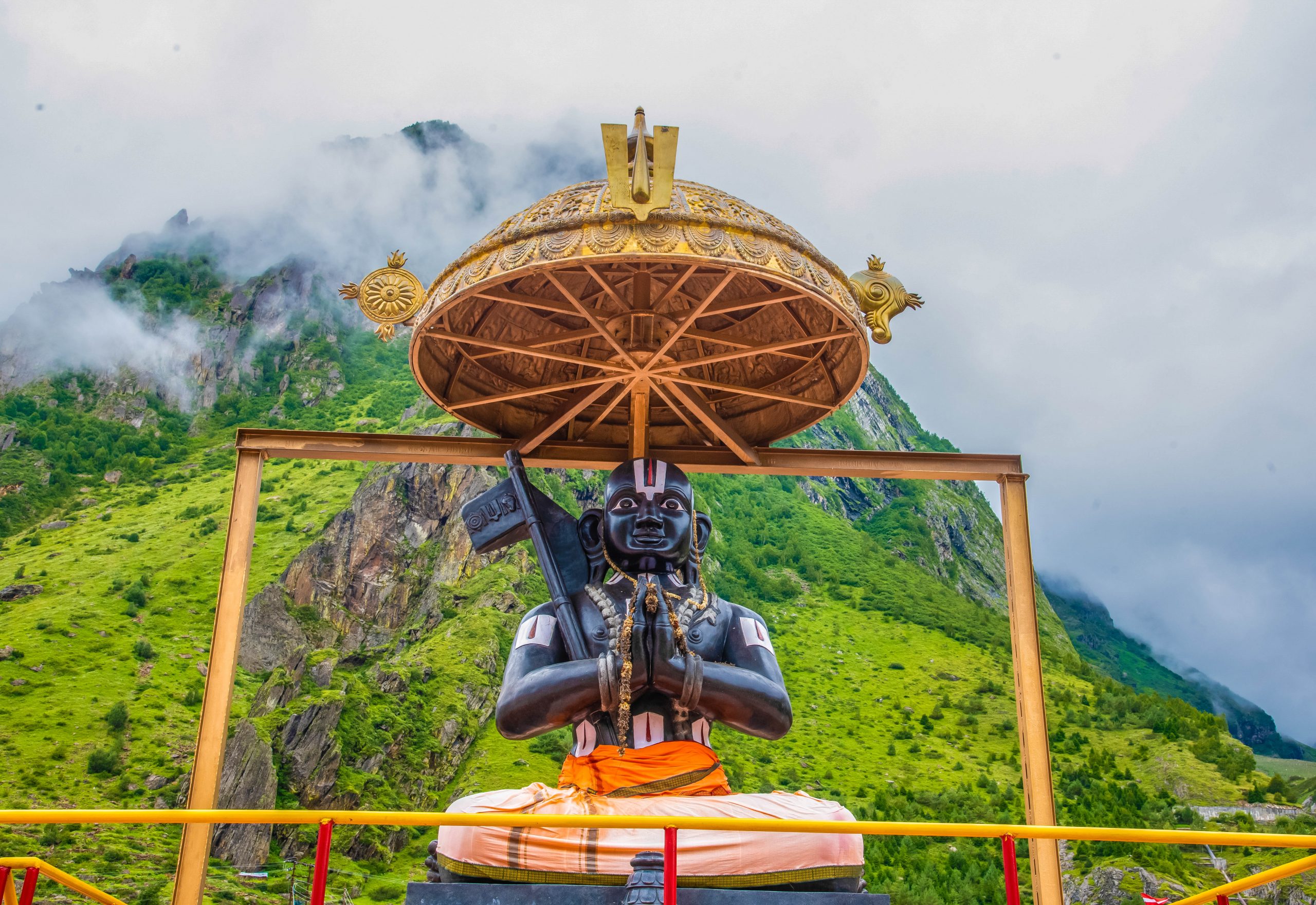 Holy Statue in Mountains