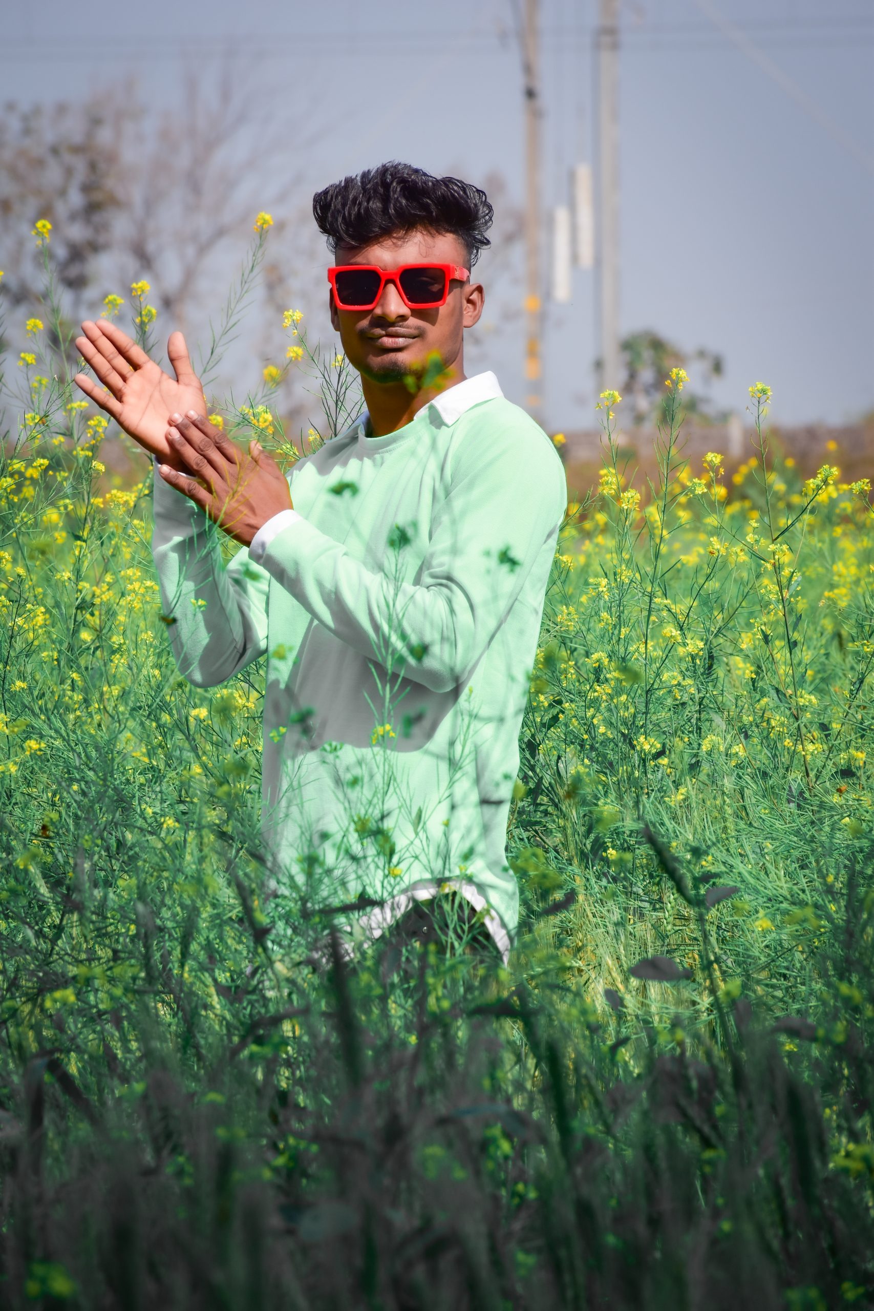 Boy in field