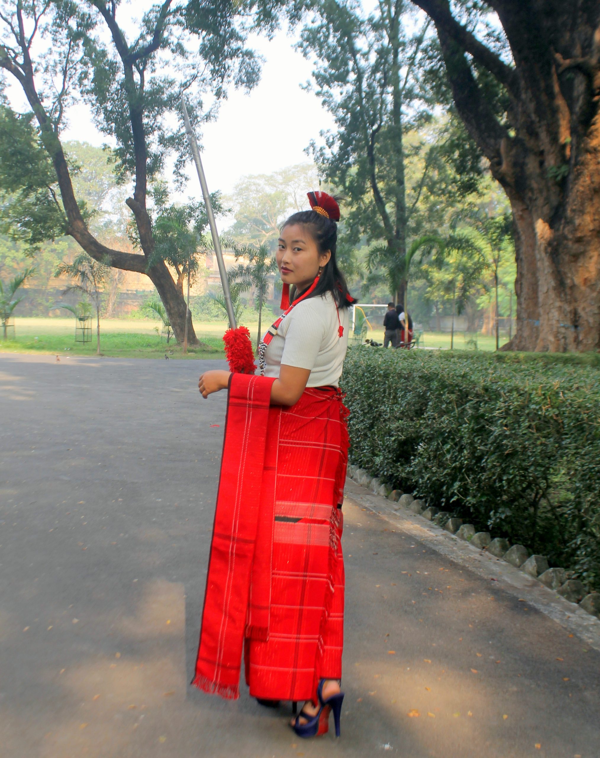 Model in traditional dress