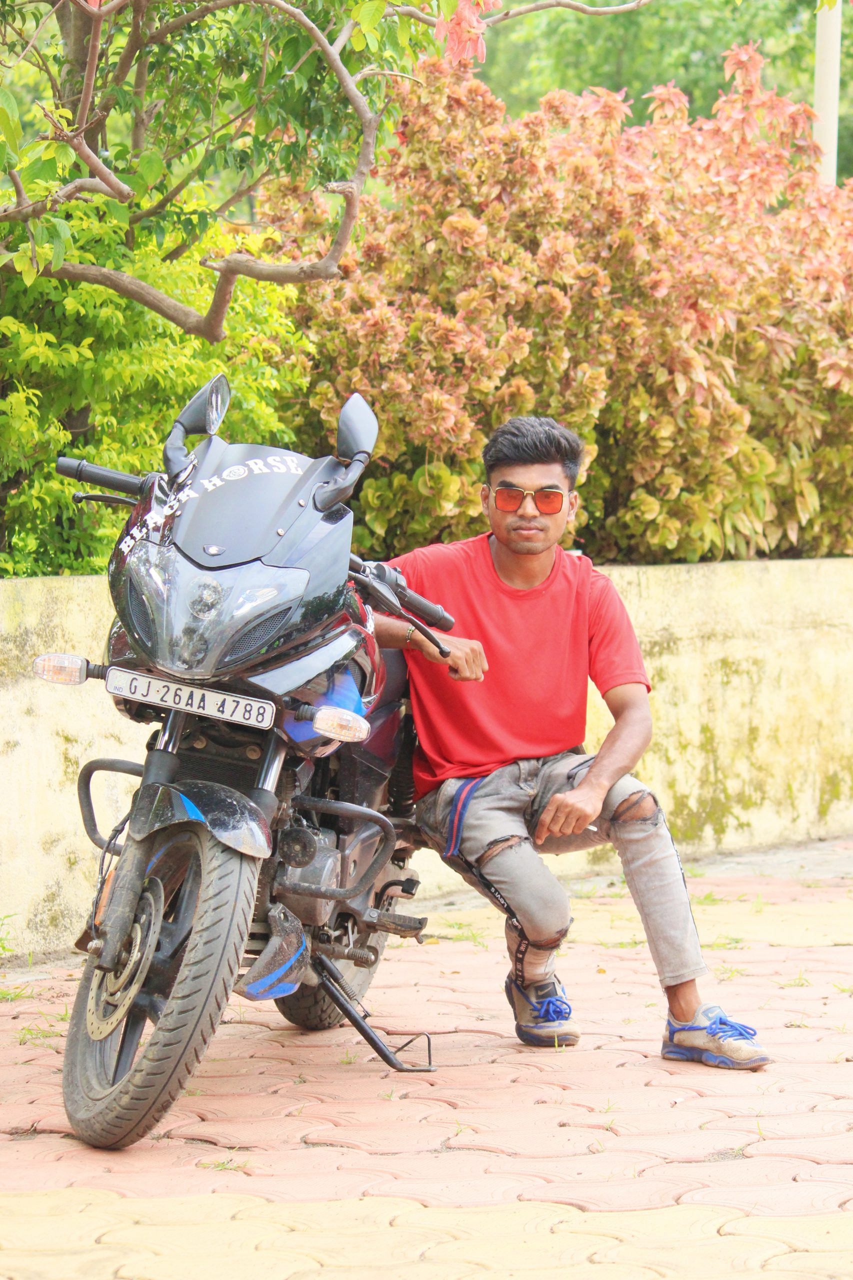 Jawa Bike poses for men
