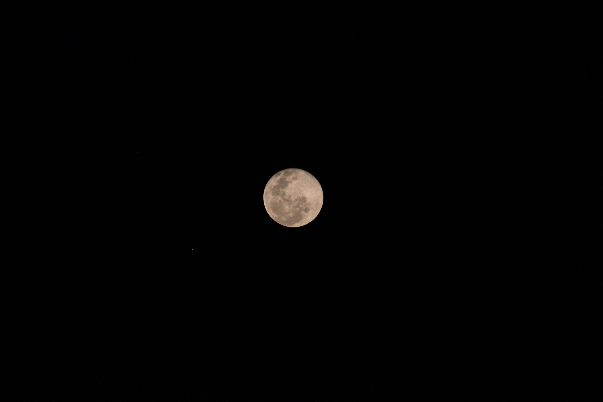 Beautiful moon in the night sky