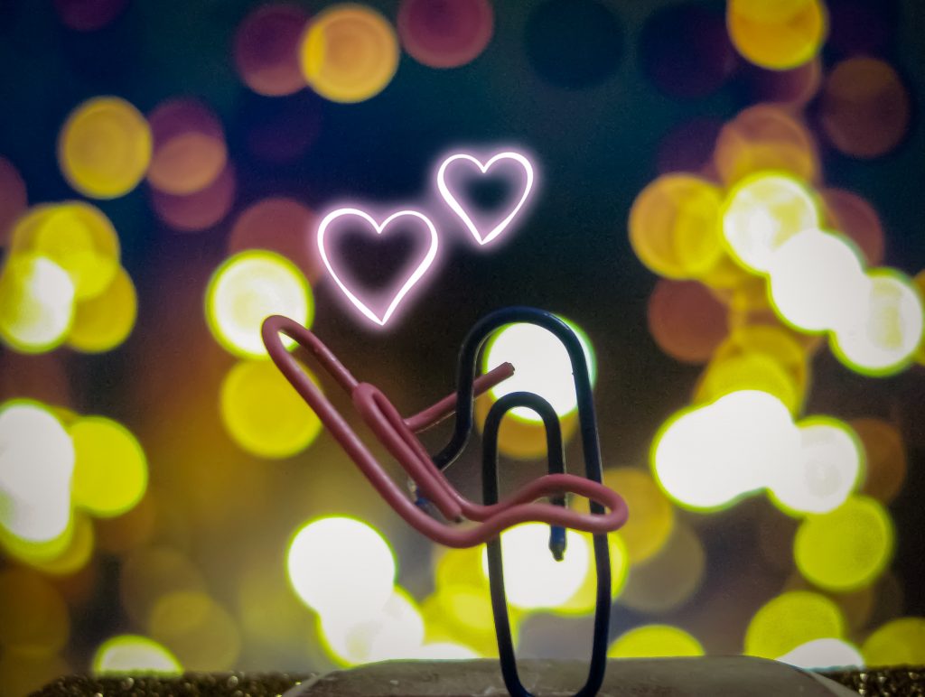 Paper clip love Free Image by S M R on