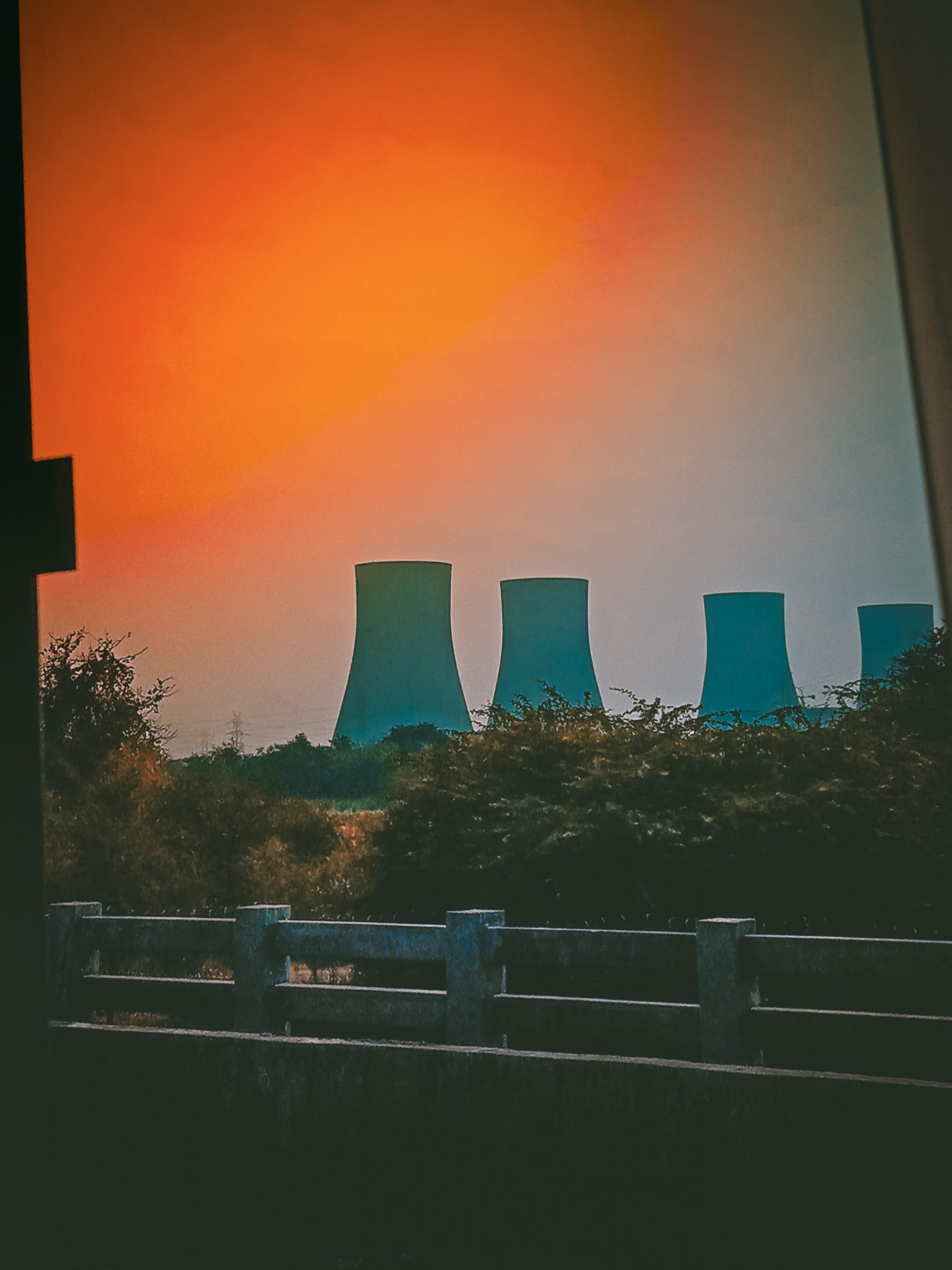 Power station silhouette