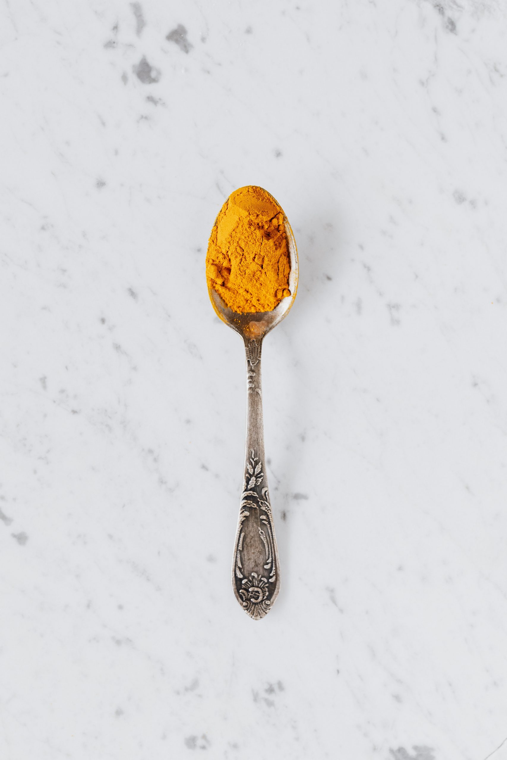 Turmeric in the spoon