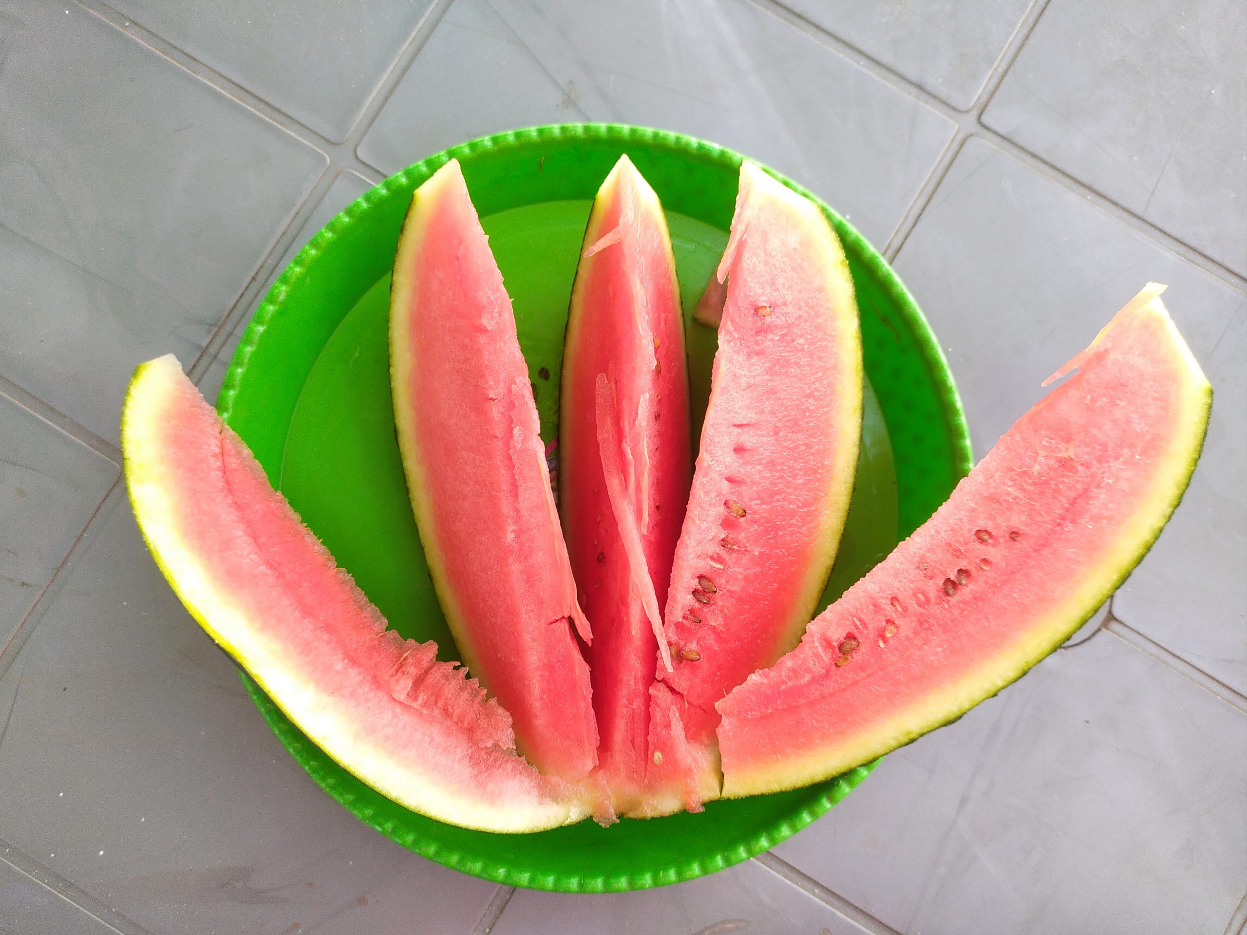Watermelon slices on a plate