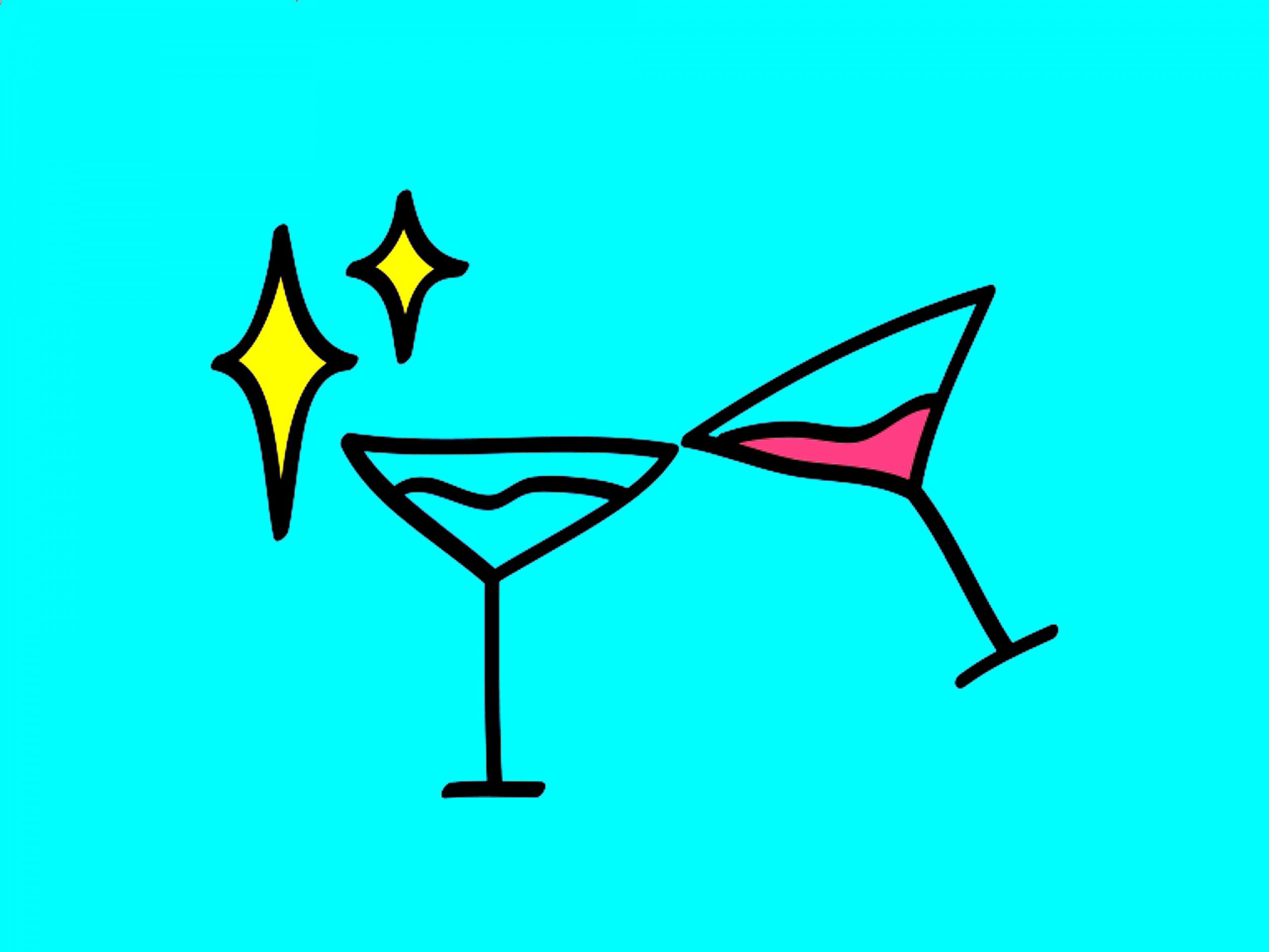 Illustration of juice glasses