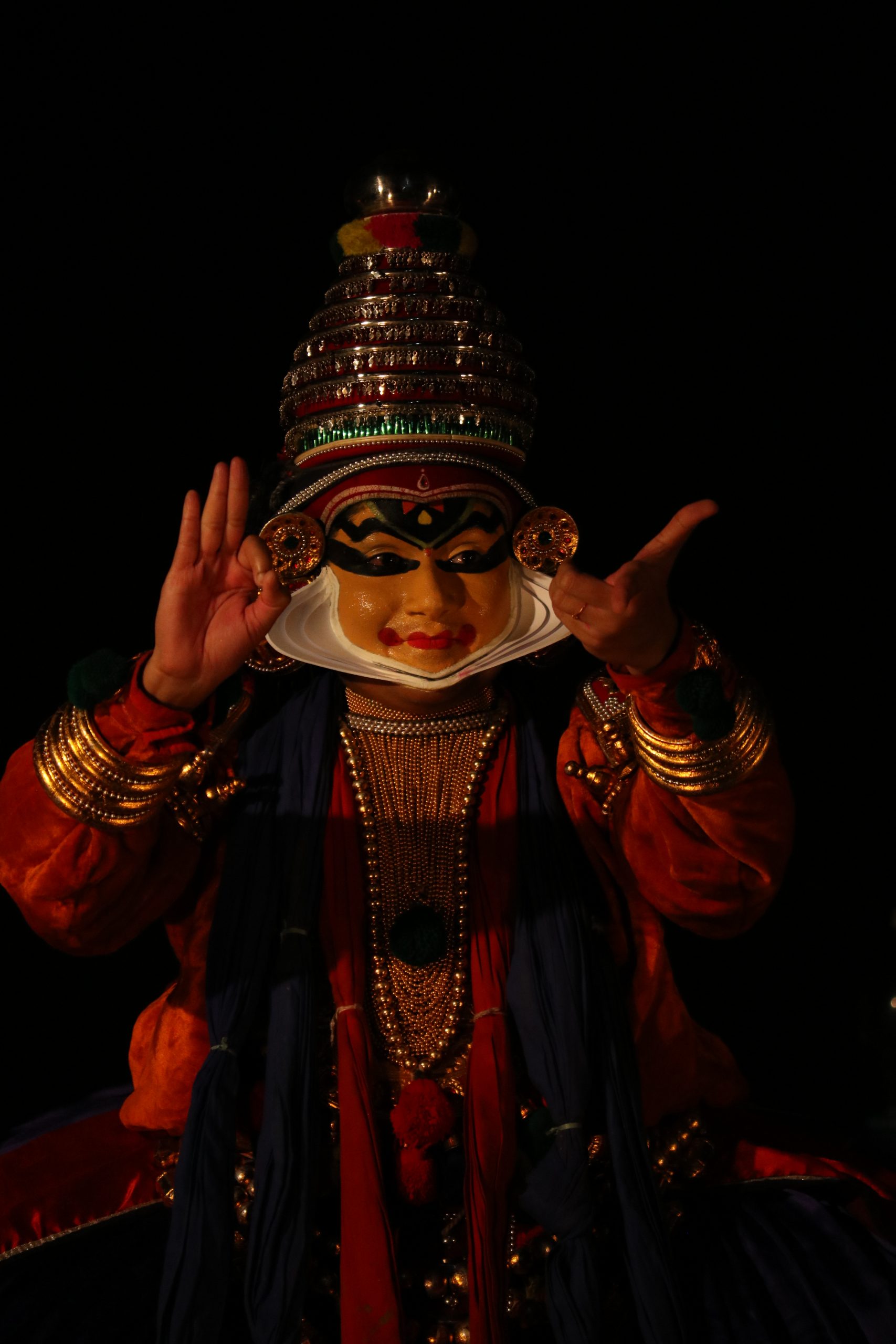 Kathakali artist performing art