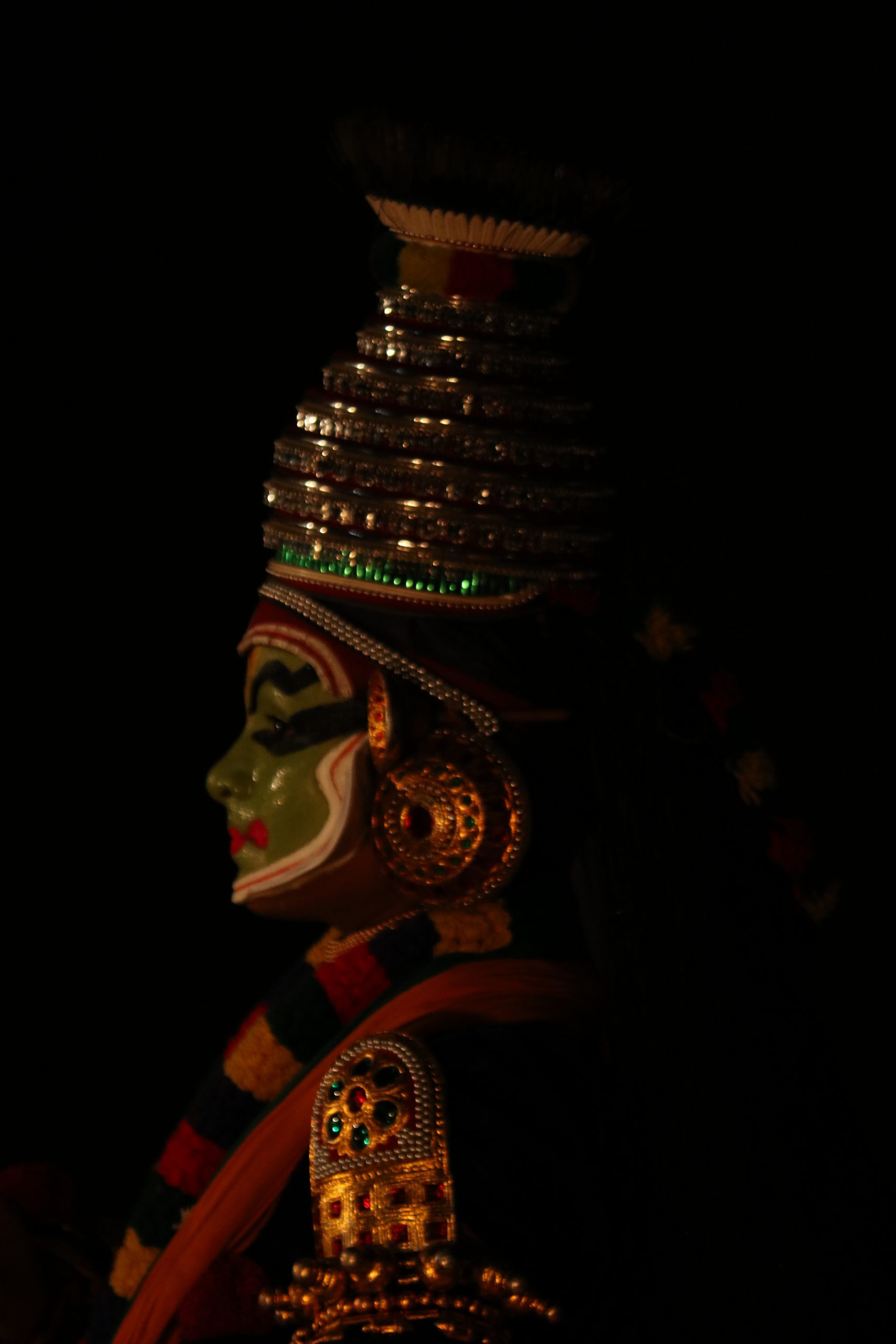 A kathakali dance artist