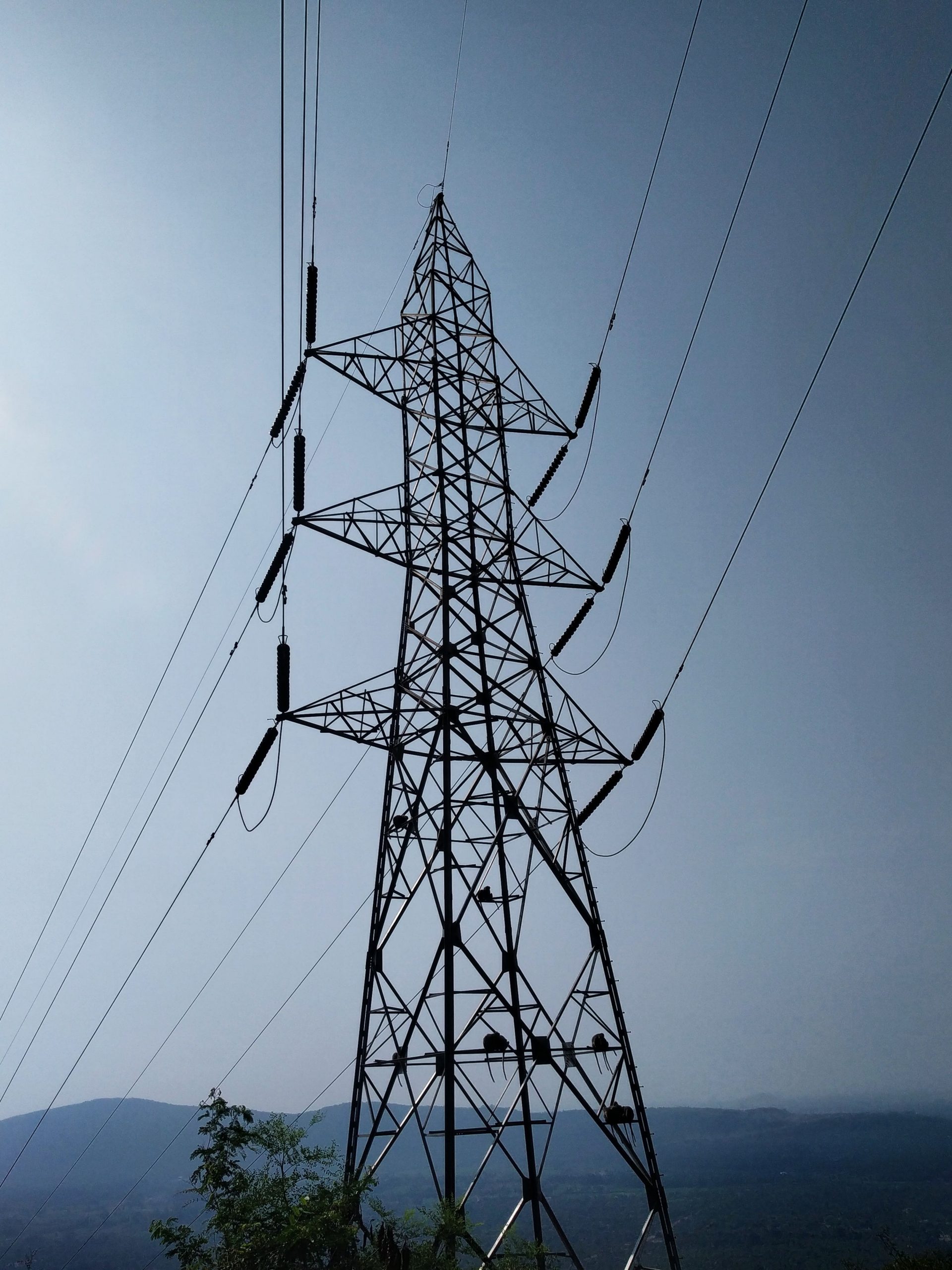 A transmission tower