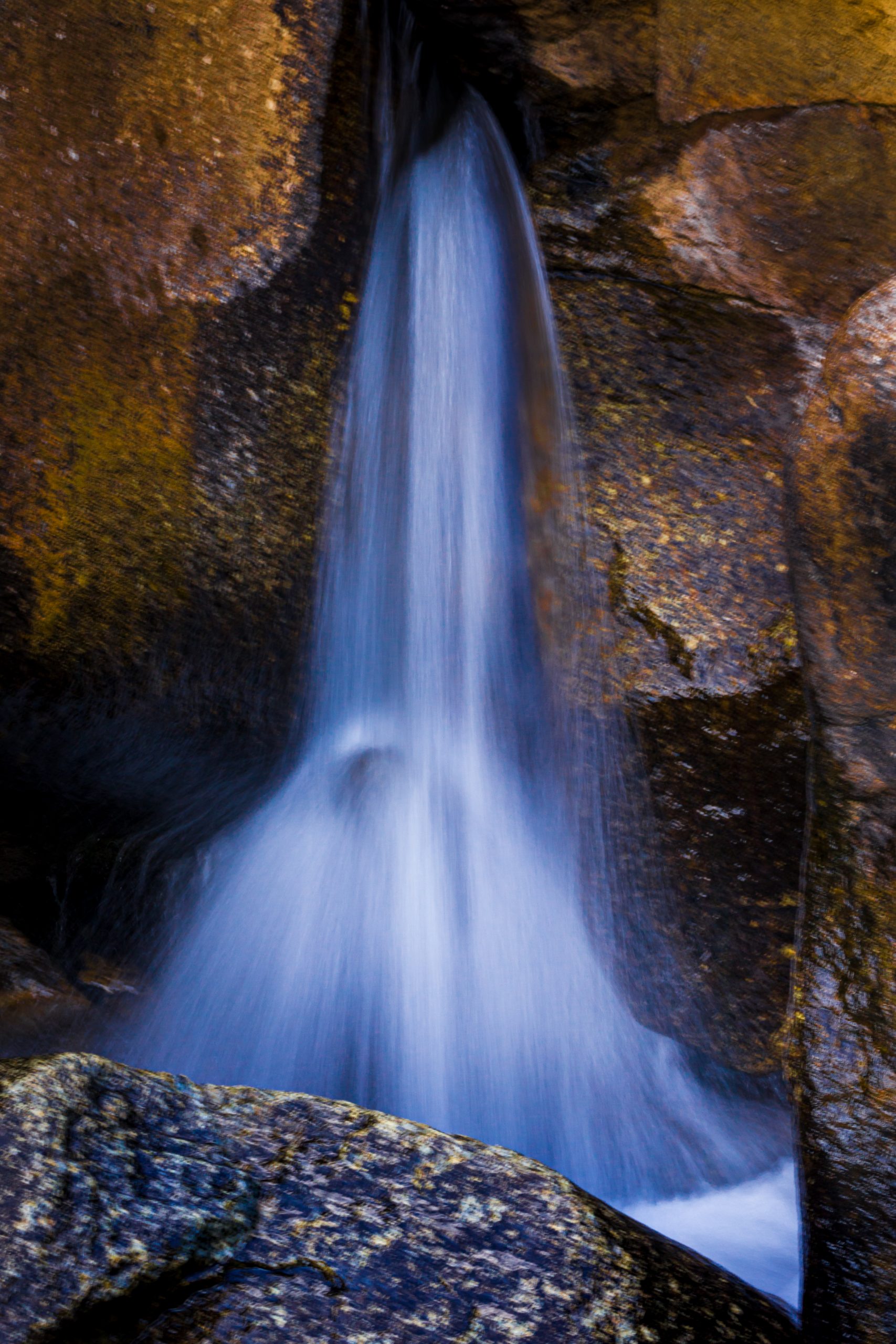 A waterfall
