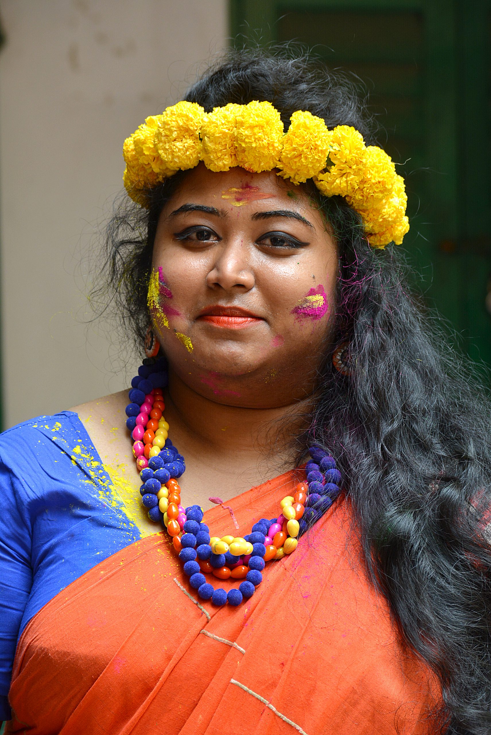 A woman during Holi festival